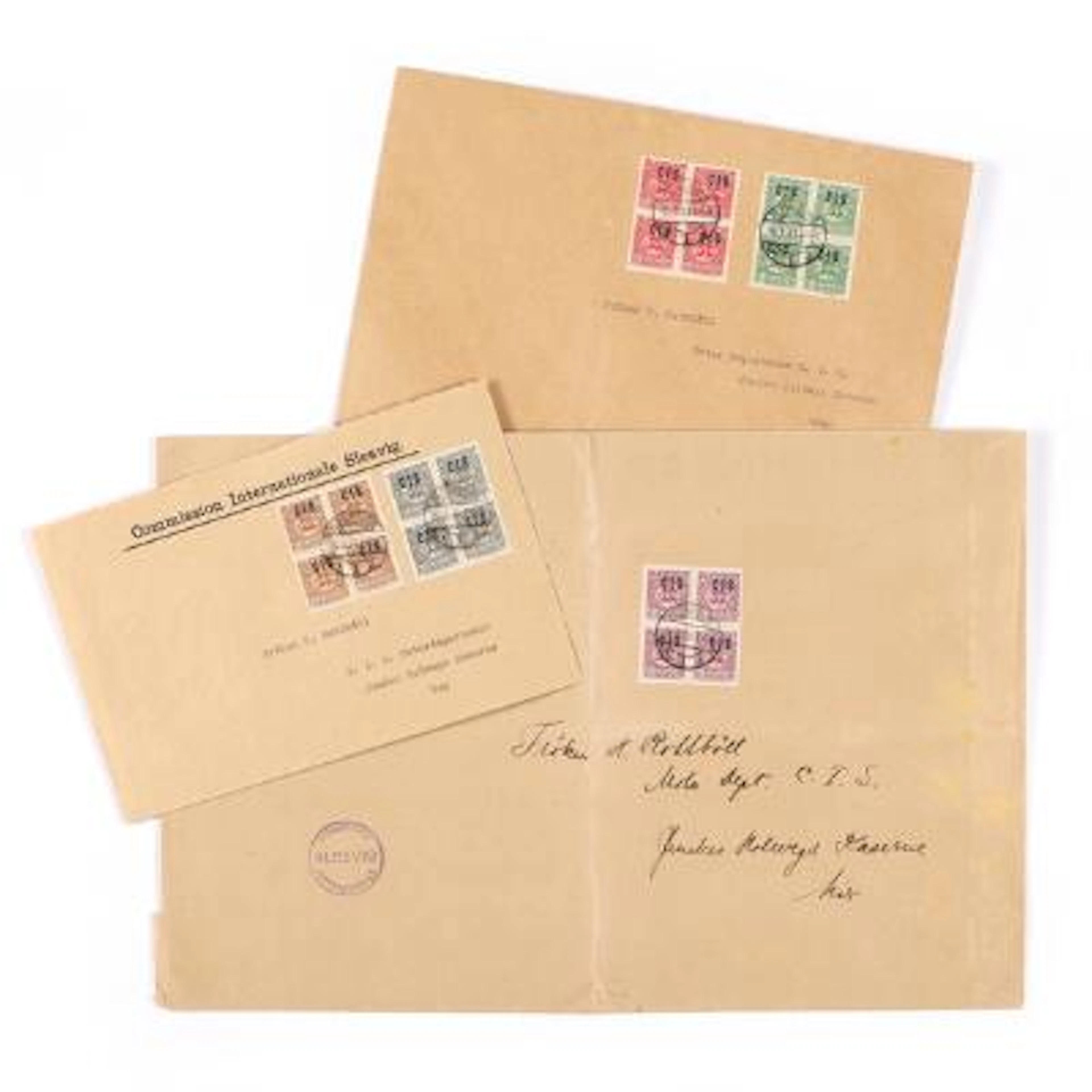 1920. Official. C.I.S. Overprint. 2 1/2 - 15 pf. 5 diff. values in