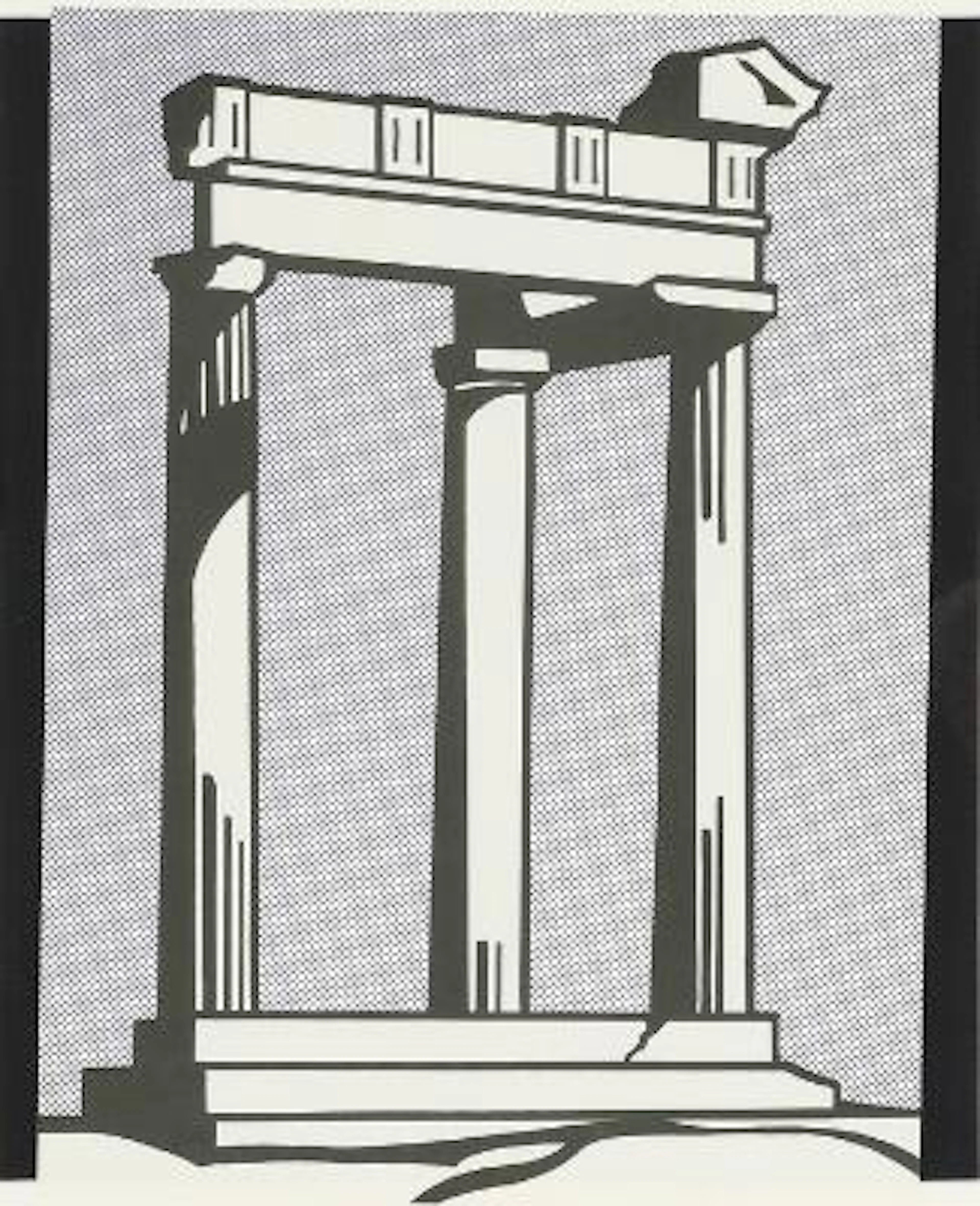 Roy Lichtenstein: "Temple (Castelli mailer)", 1964. Unsigned. Offset