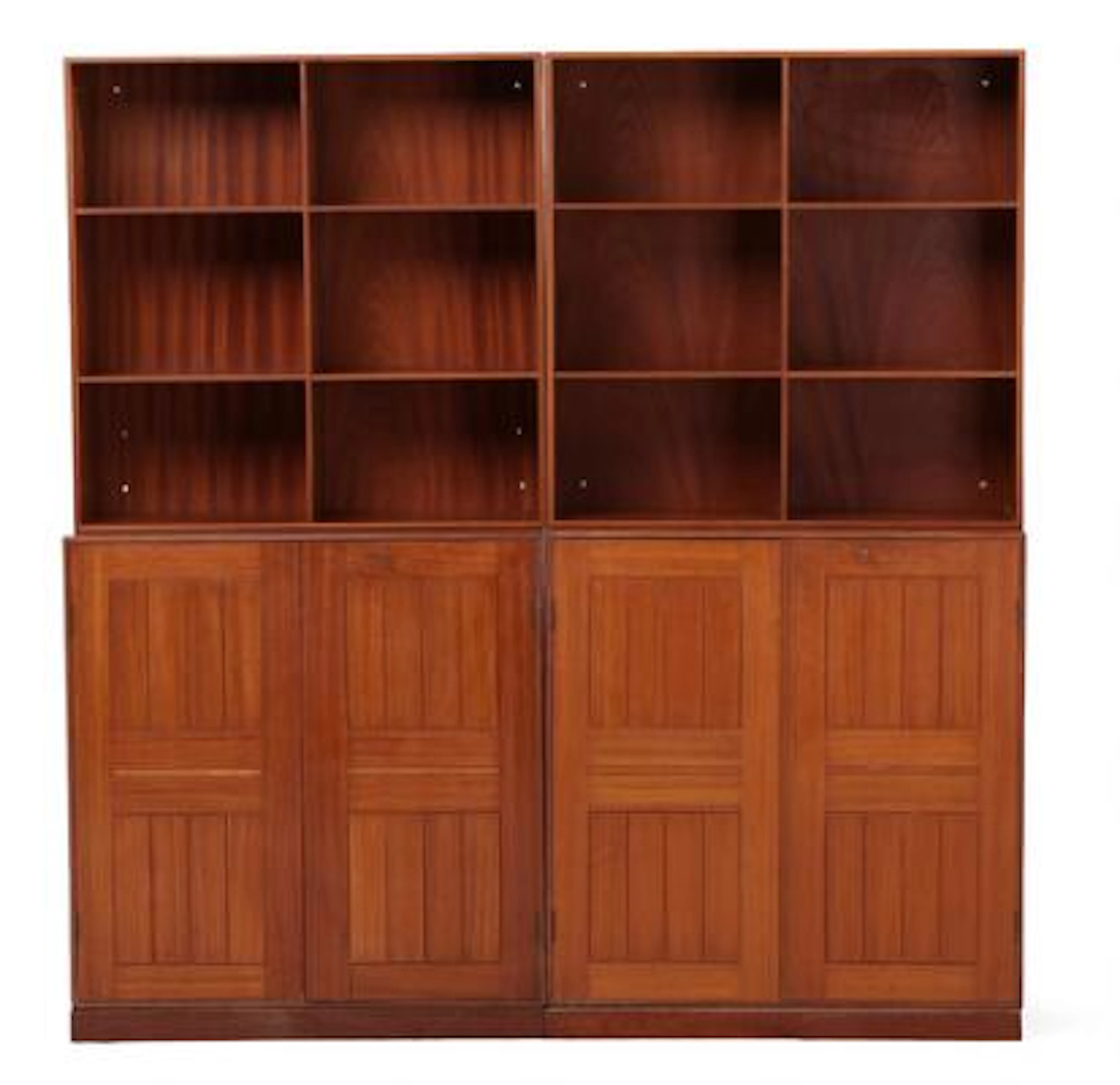 Mogens Koch: Wall unit in solid mahogany, consisting of two cabinets