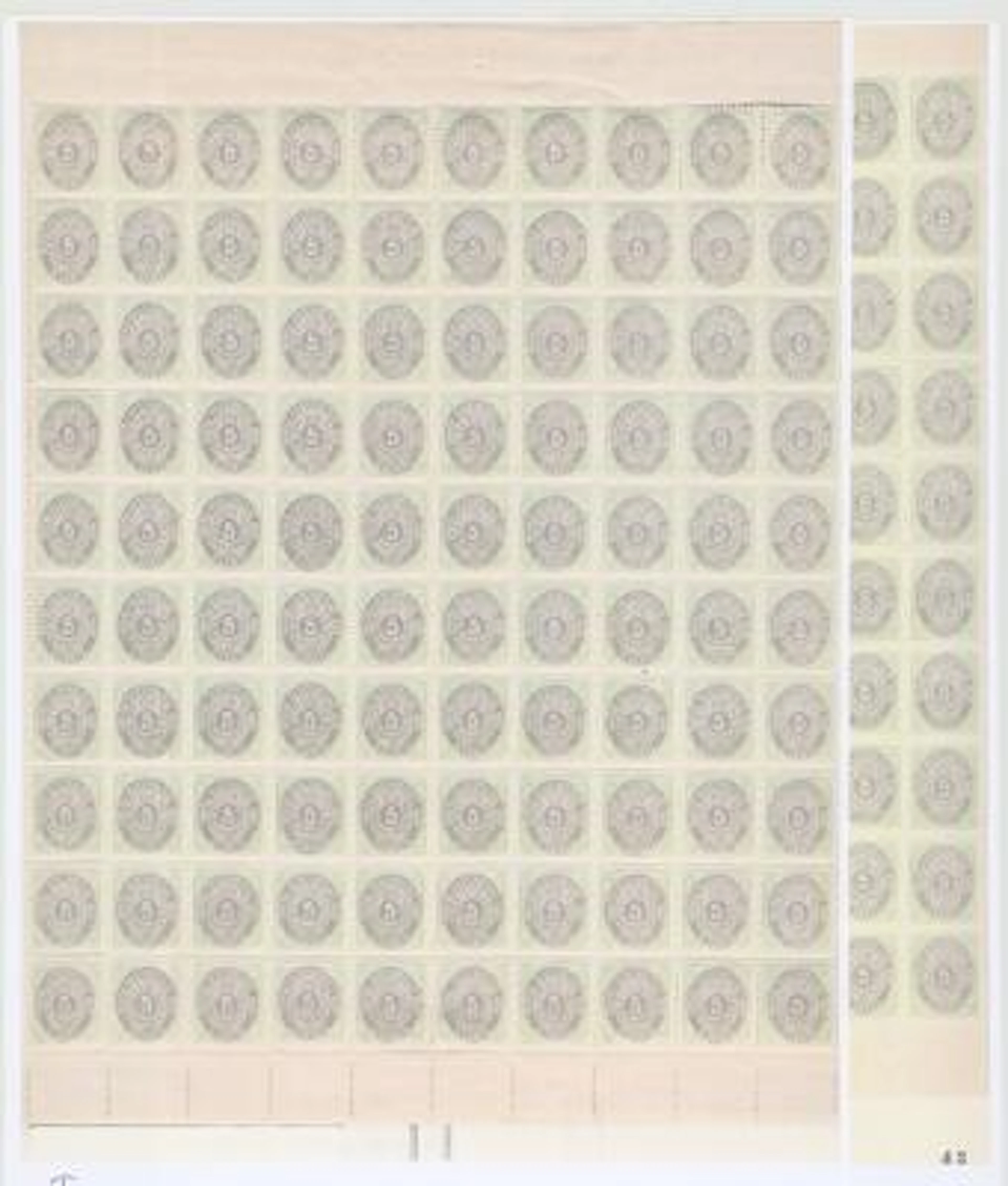 DWI. 1873-1898. 5 cents, 1-8.print. Impressive coll. with platings