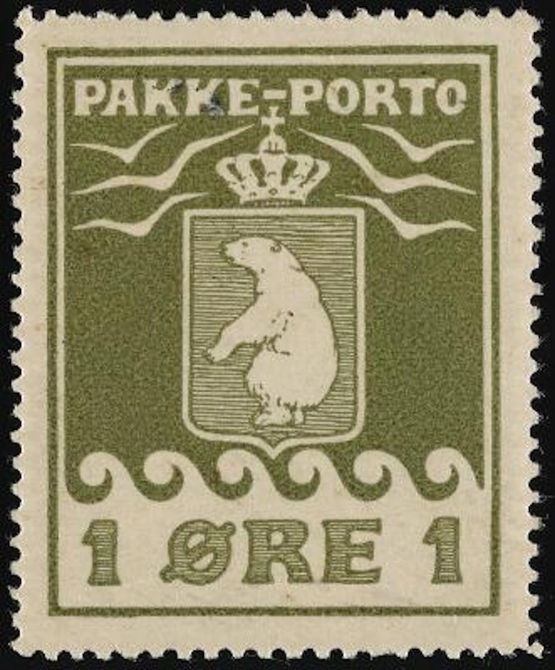 1905. 5 øre, olive. Most beautiful and perfect MNH copy. Excellent