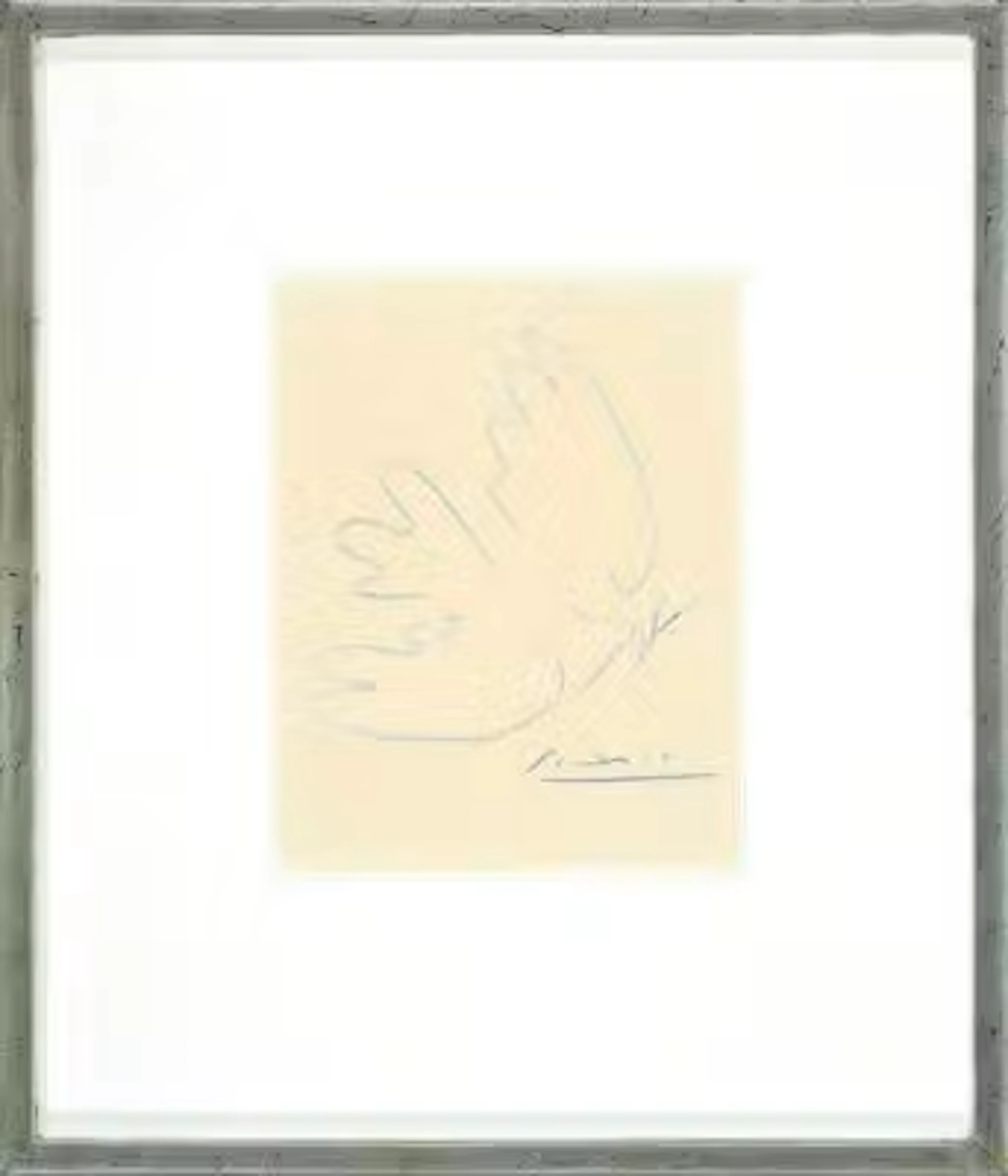 CANCELLED. Pablo Picasso: La colombe volant, 1950. Signed Picasso.