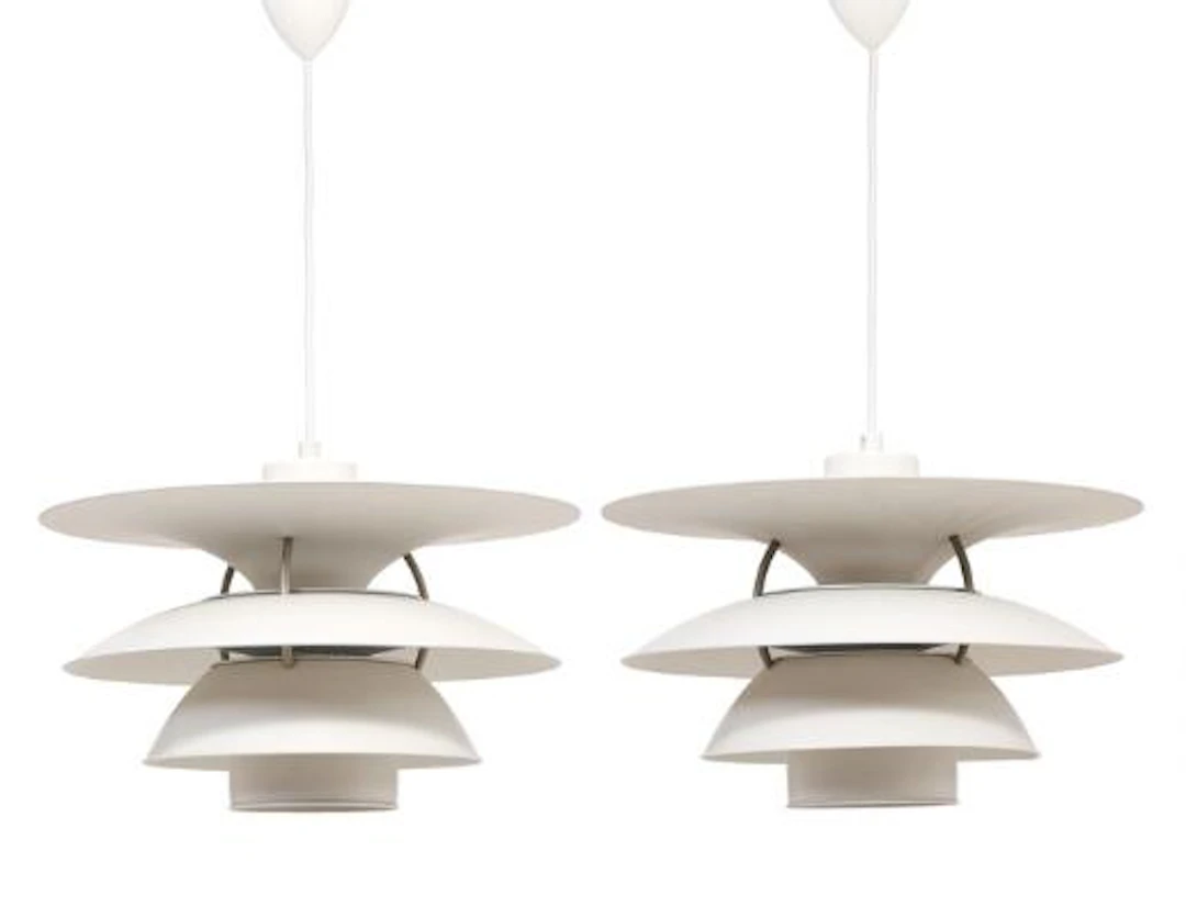 Poul Henningsen: "Charlottenborg". "5/4,5". A pair of pendants with