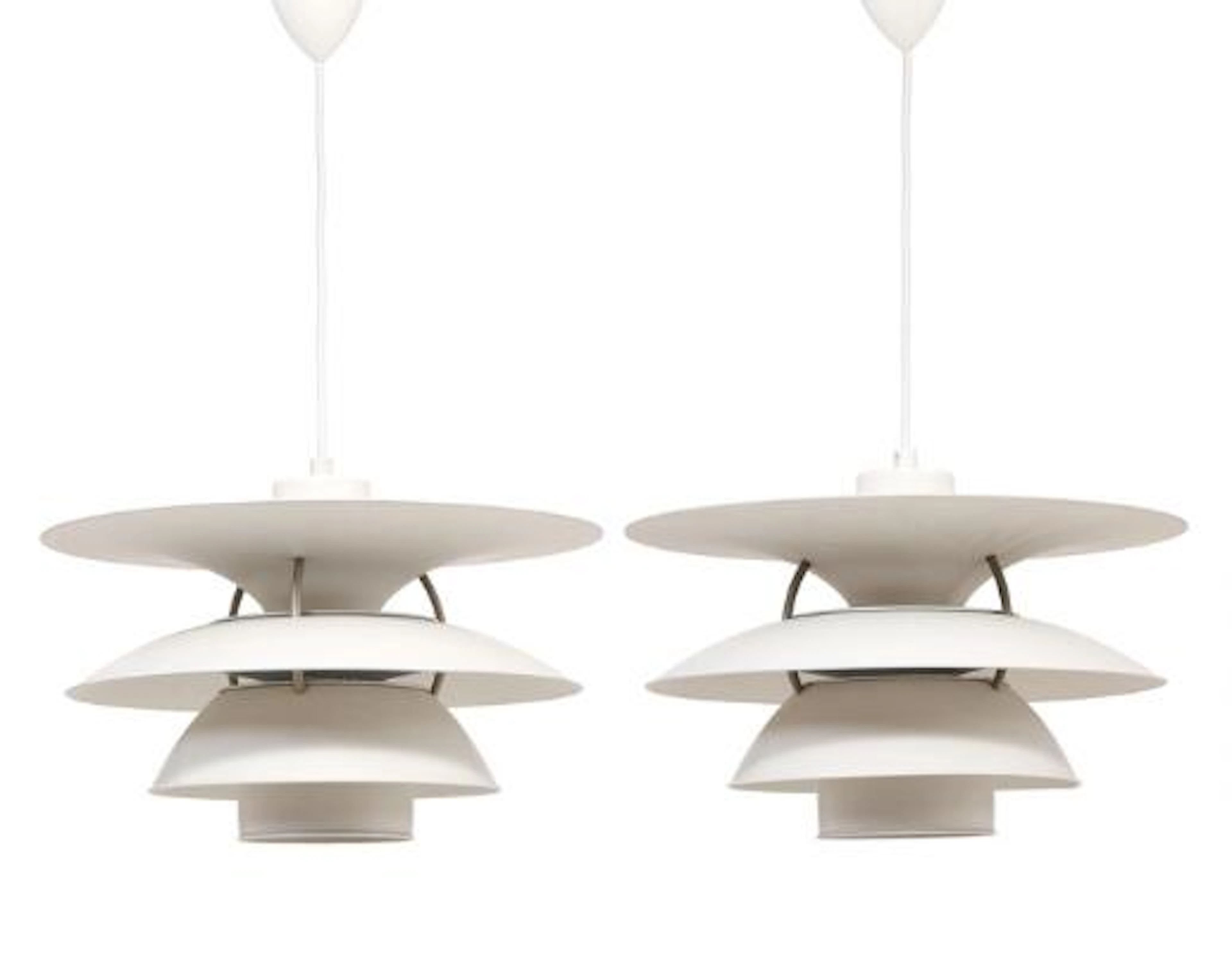 Poul Henningsen: "Charlottenborg". "5/4,5". A pair of pendants with