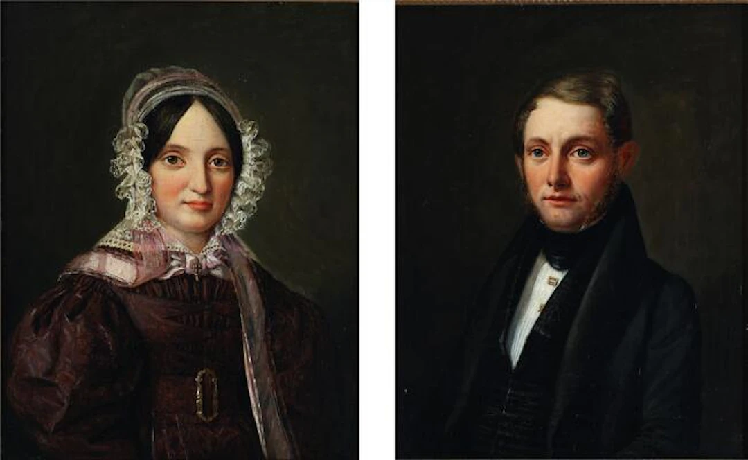 Danish painter, first half of the 19th century.: Portraits of the