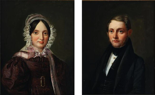 Danish painter, first half of the 19th century.: Portraits of the