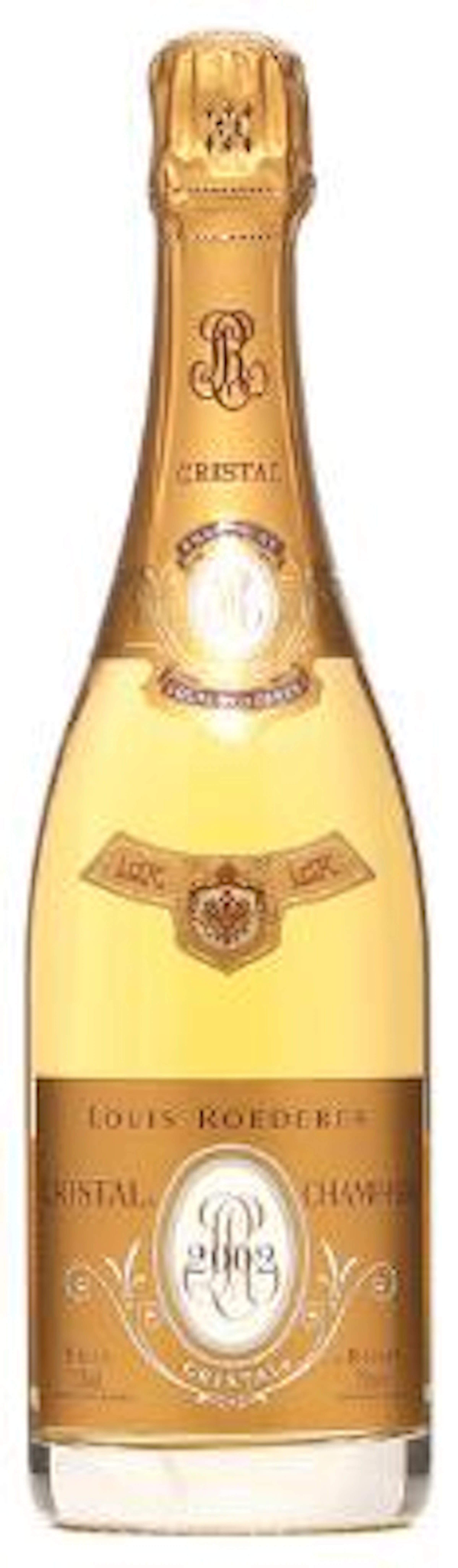 1 bt. Champagne "Cristal", Louis Roederer 2002 A (hf/in). – Bruun