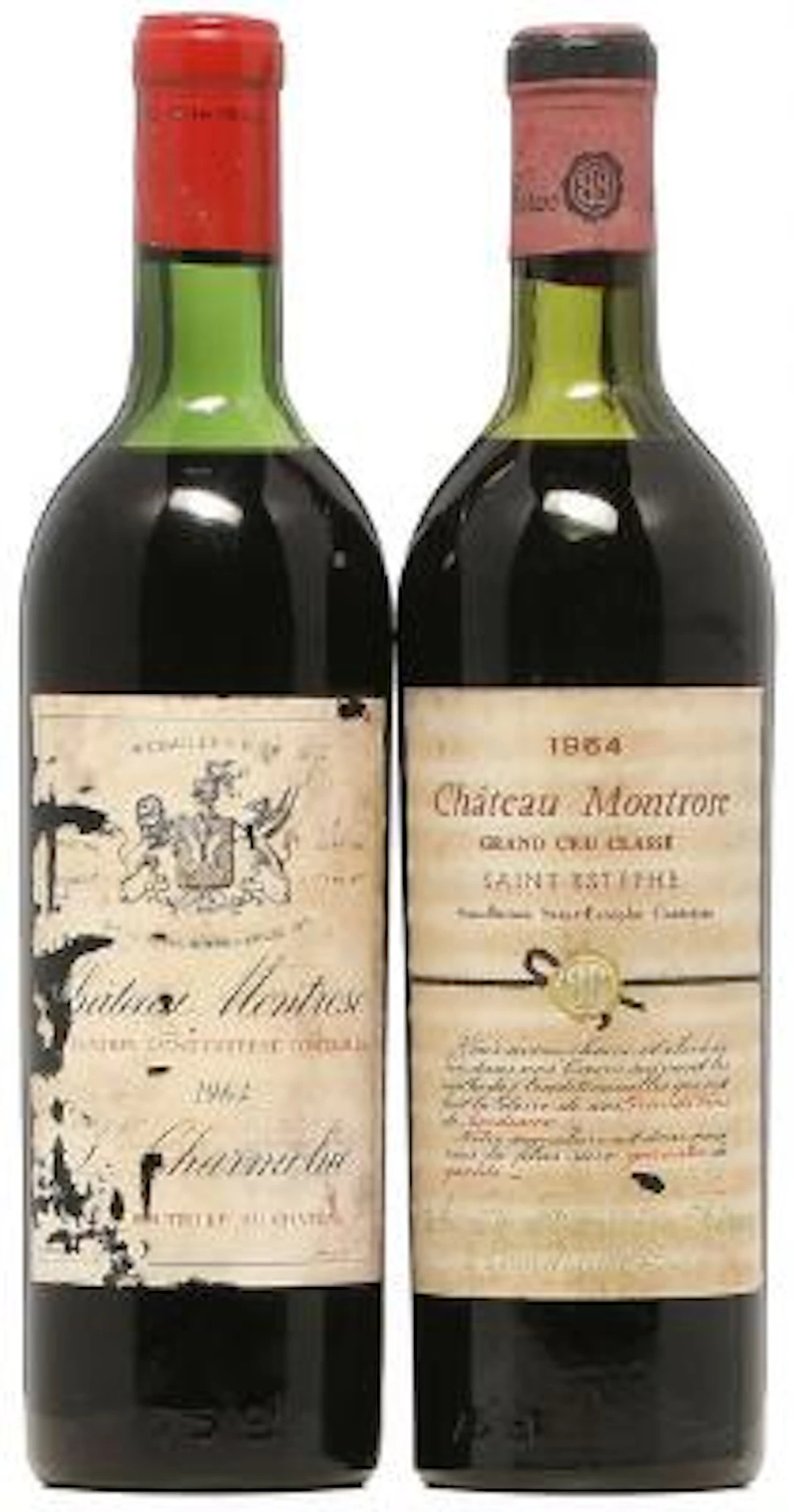 2 bts. Château Montrose, Saint - Estephe. 2. Cru Classé 1964 B (ts/us).