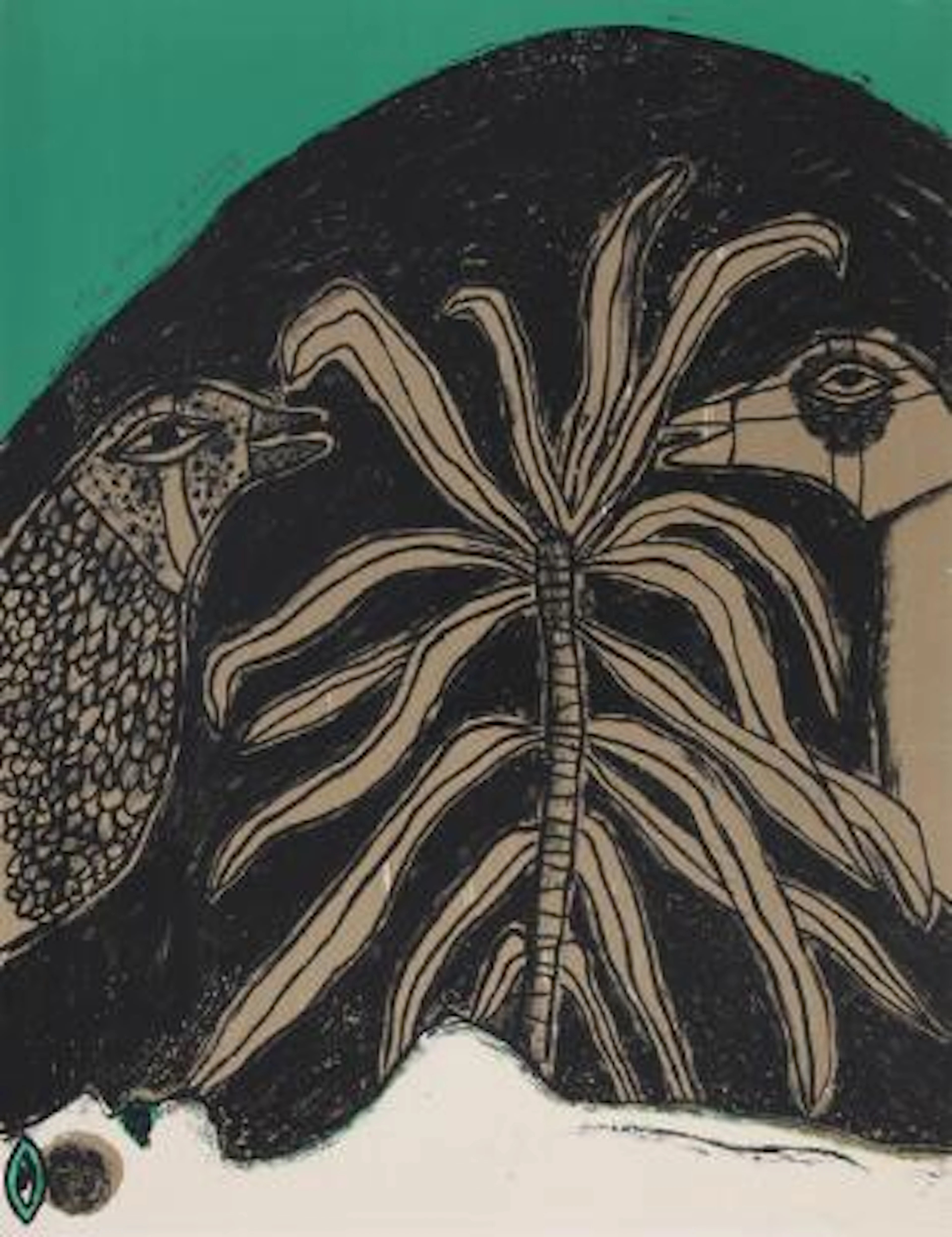Corneille: "Dialogue d'oiseaux". Signed Corneille 73. Lithograph in