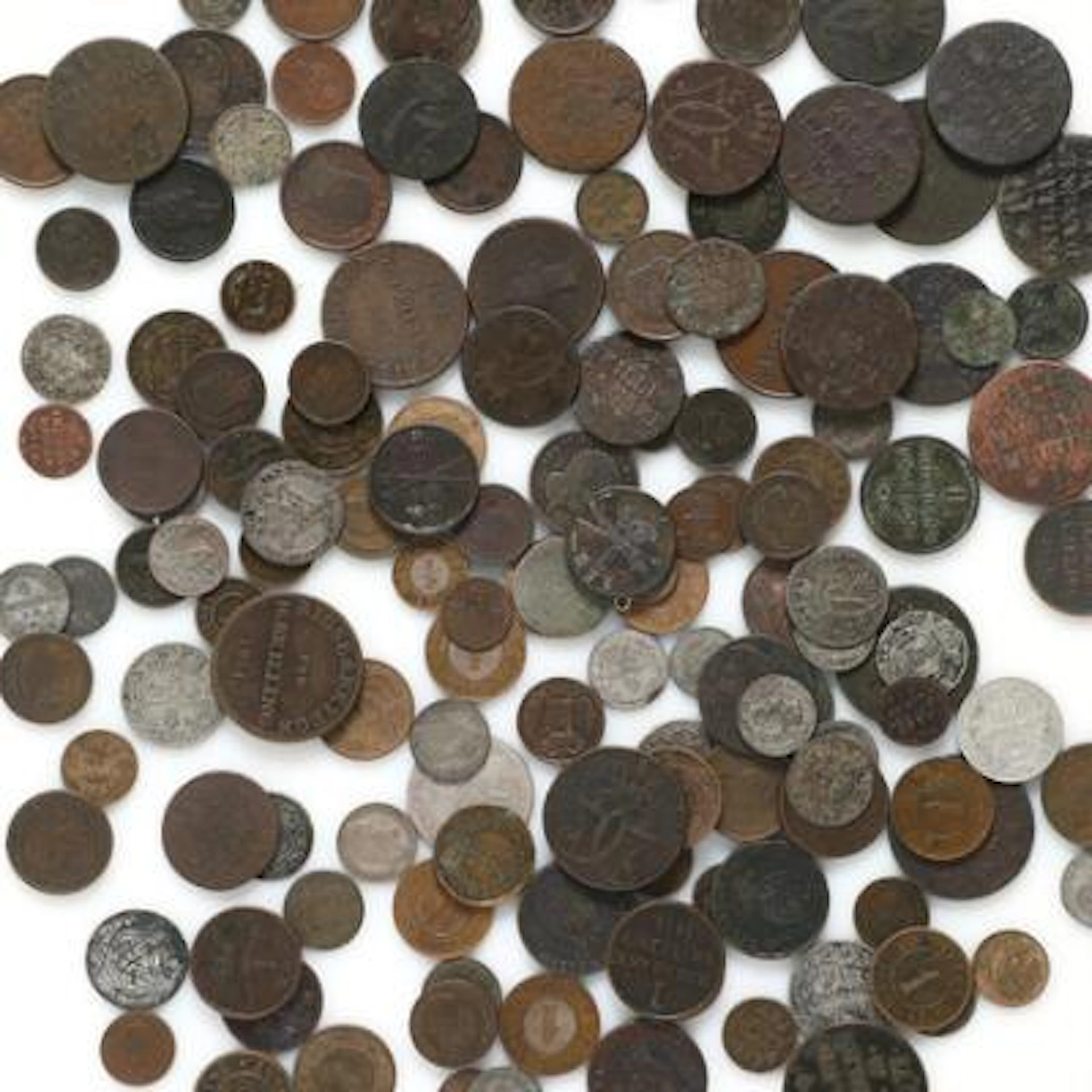 Collection of skillinger from 1677 and onwards, in total 144 pcs in