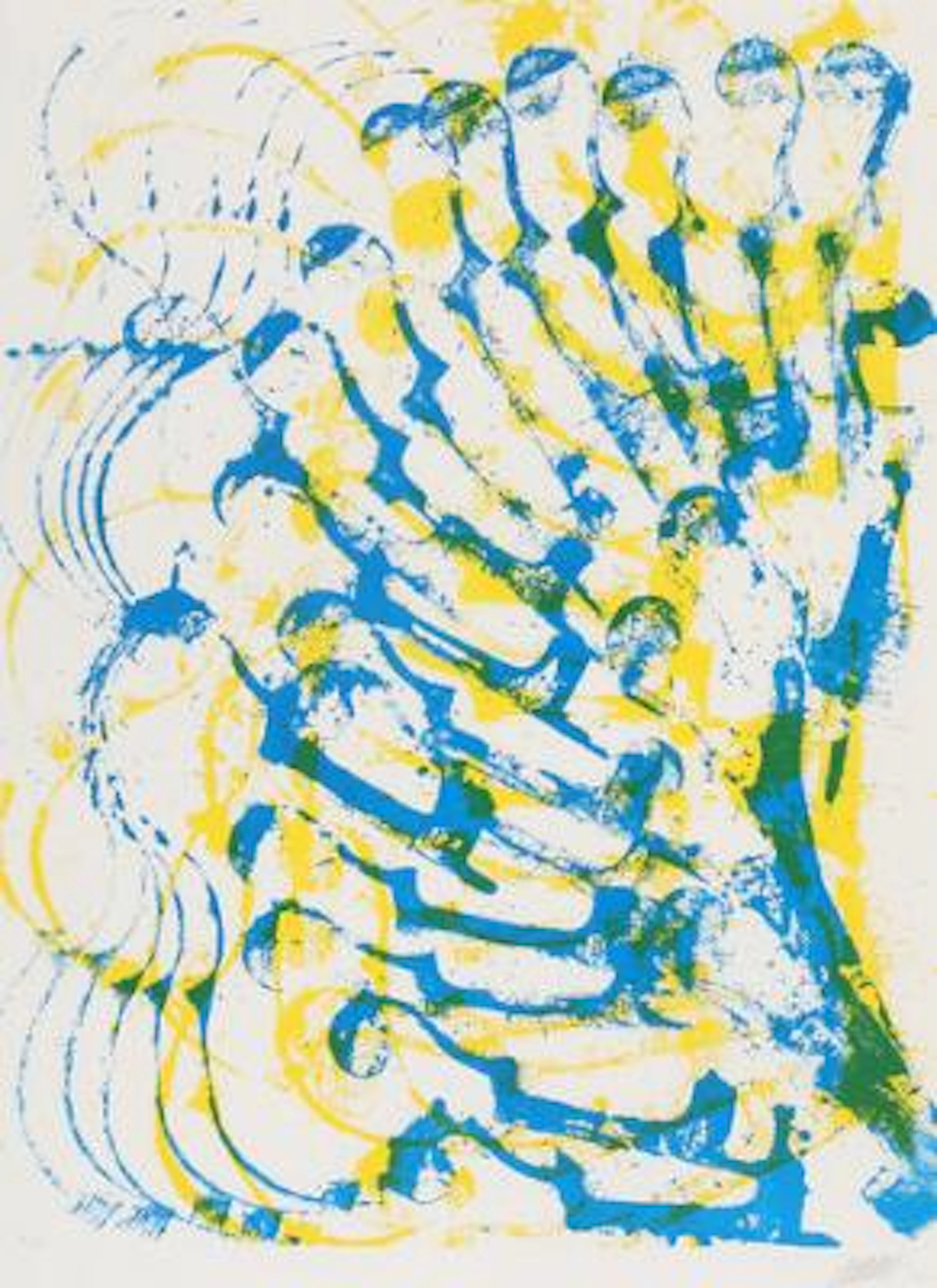 Fernandez Arman: Violin. Signed Arman, E. A. Lithograph in colours.