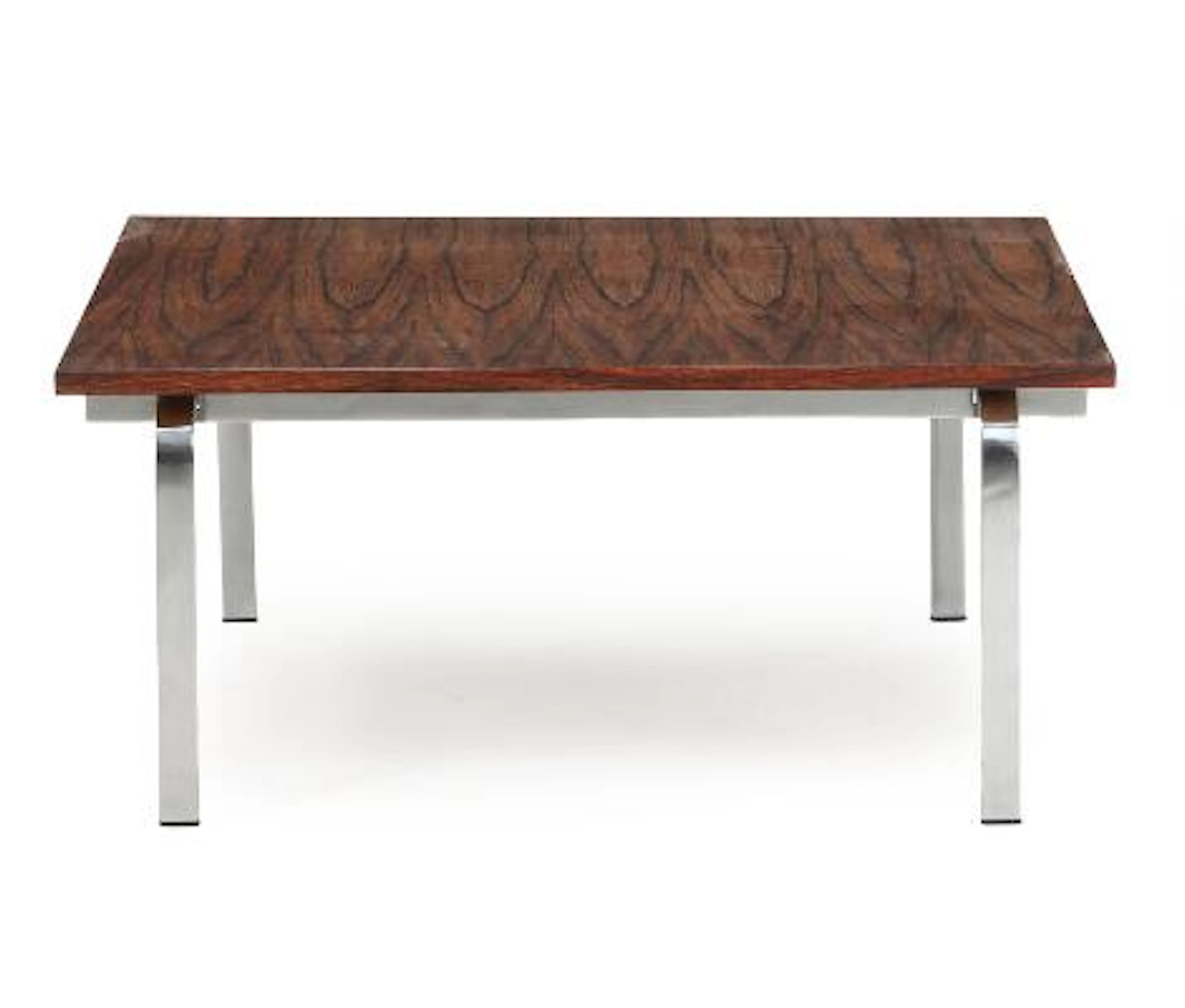 Preben Fabricius, Jørgen Kastholm: A square coffee table with chromed