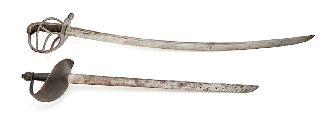 Danish Model 1839 cavalry saber with scabbard and Model 1849 naval