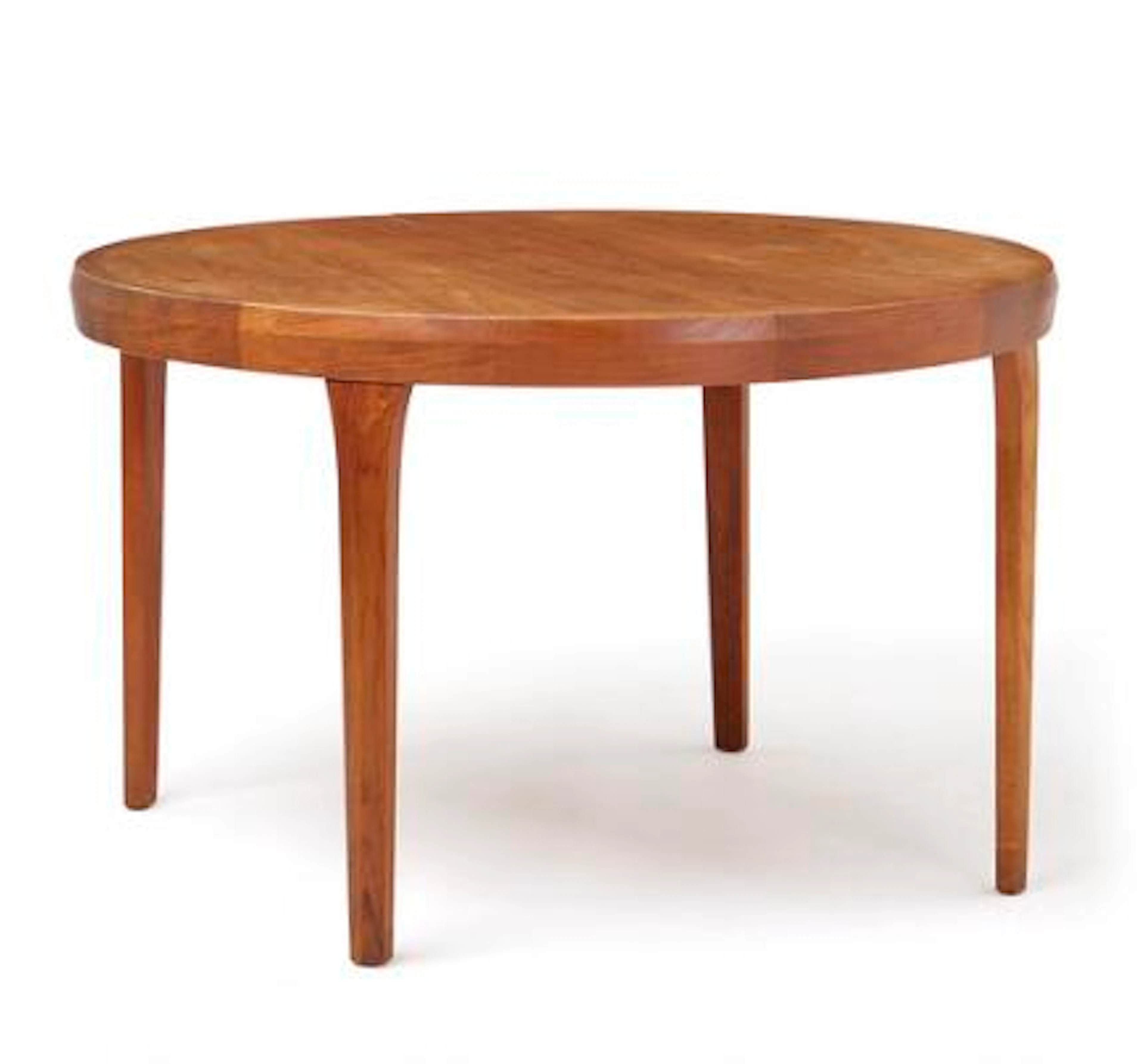 Jørgen Linde, attributed: Circular dining table in teak with pull-out