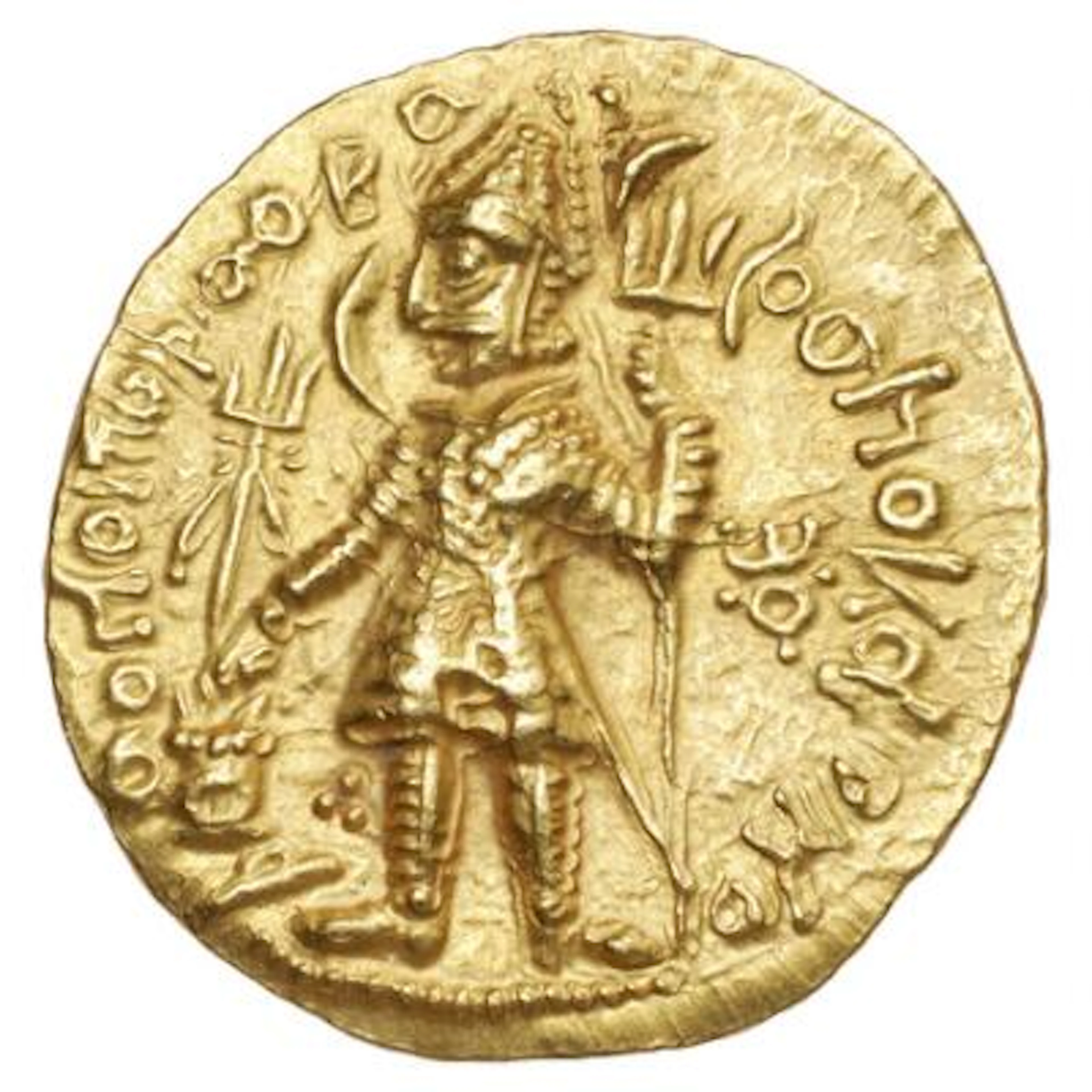 Kushan Empire, Vasudeva I, 190-230 AD, Gold Dinar, 8,03 g – Bruun