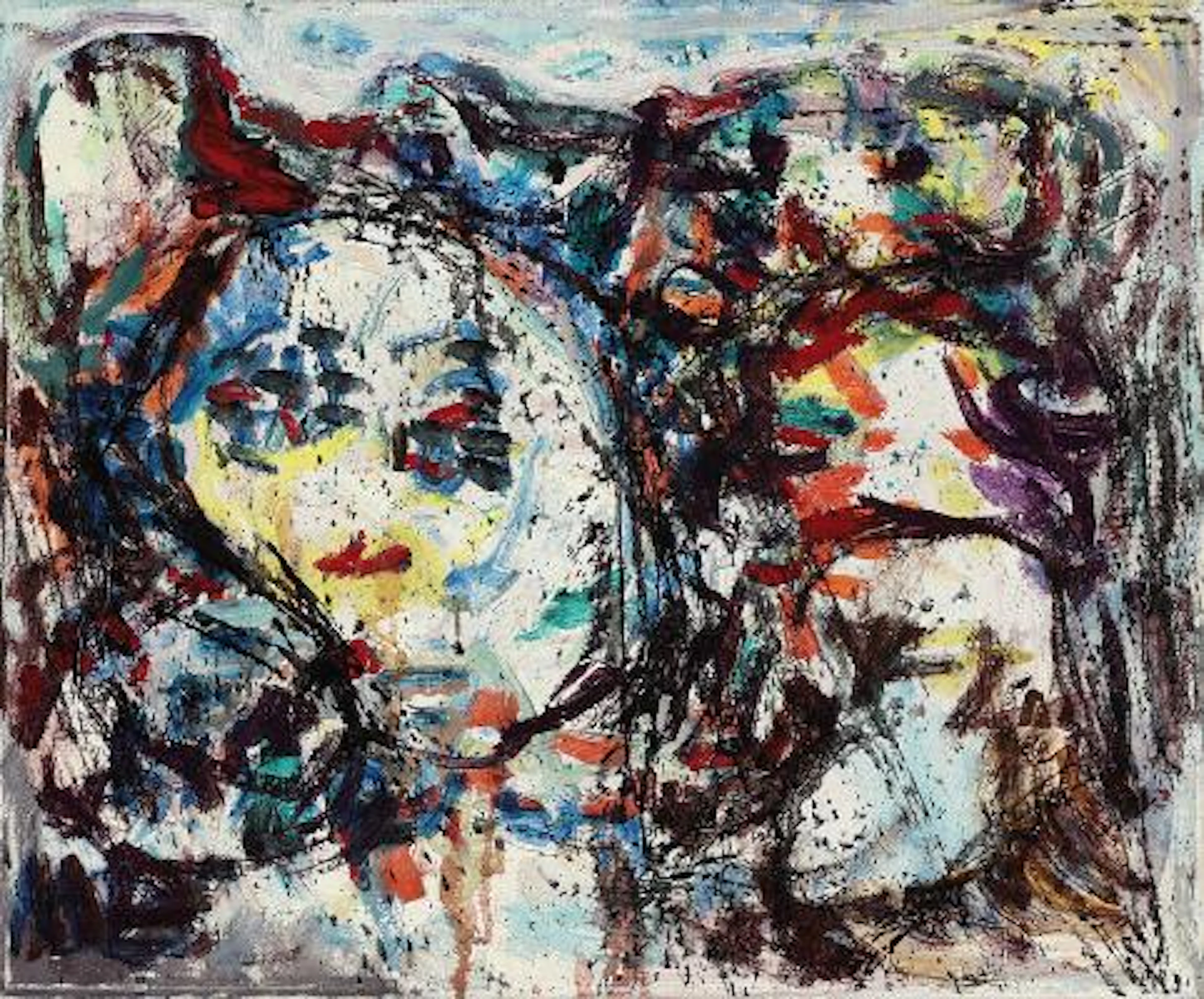 Mogens Balle: "Noiret", c. 1965. Signed MB. Oil on canvas. 38.5 x