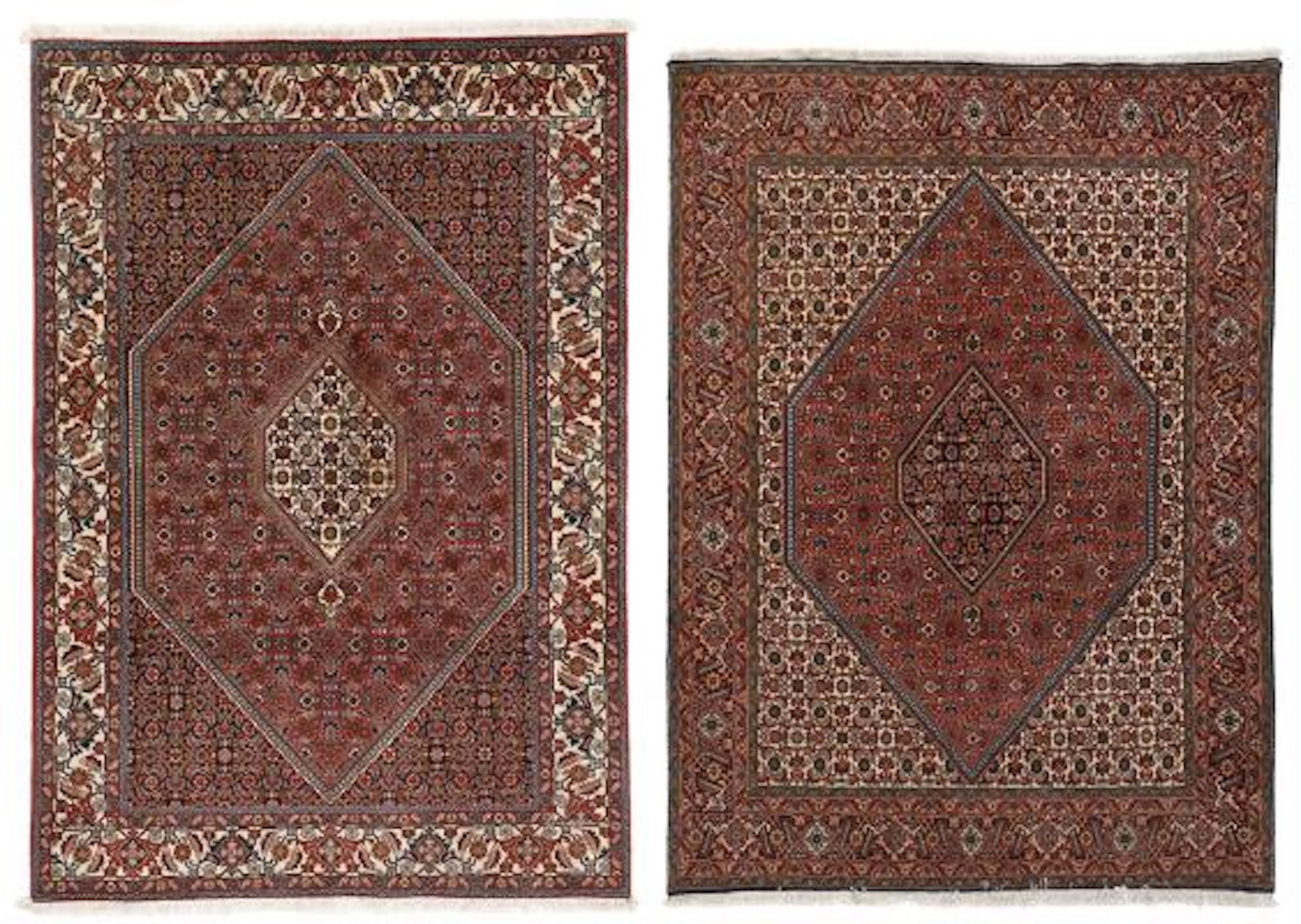 Two Bidjar Zandjan rugs, Persia. Both with medallion design. 21st