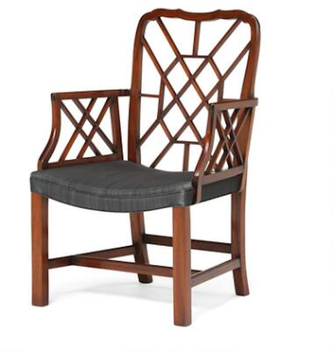 A set of 12 'cockpen' armchairs after the model of Thomas Chippendale