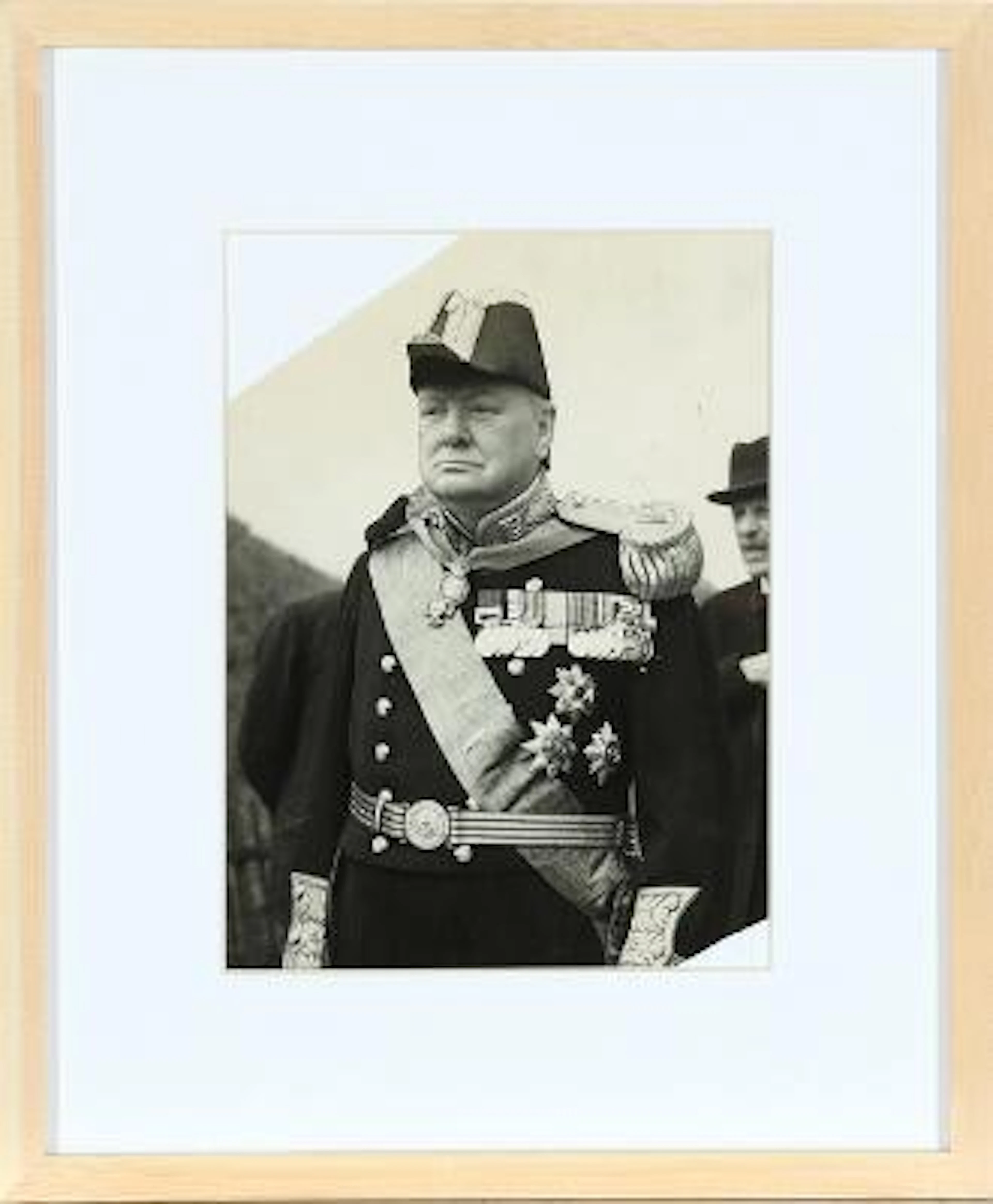 Winston Churchill. Black-and-white silver gelatine press photograph.