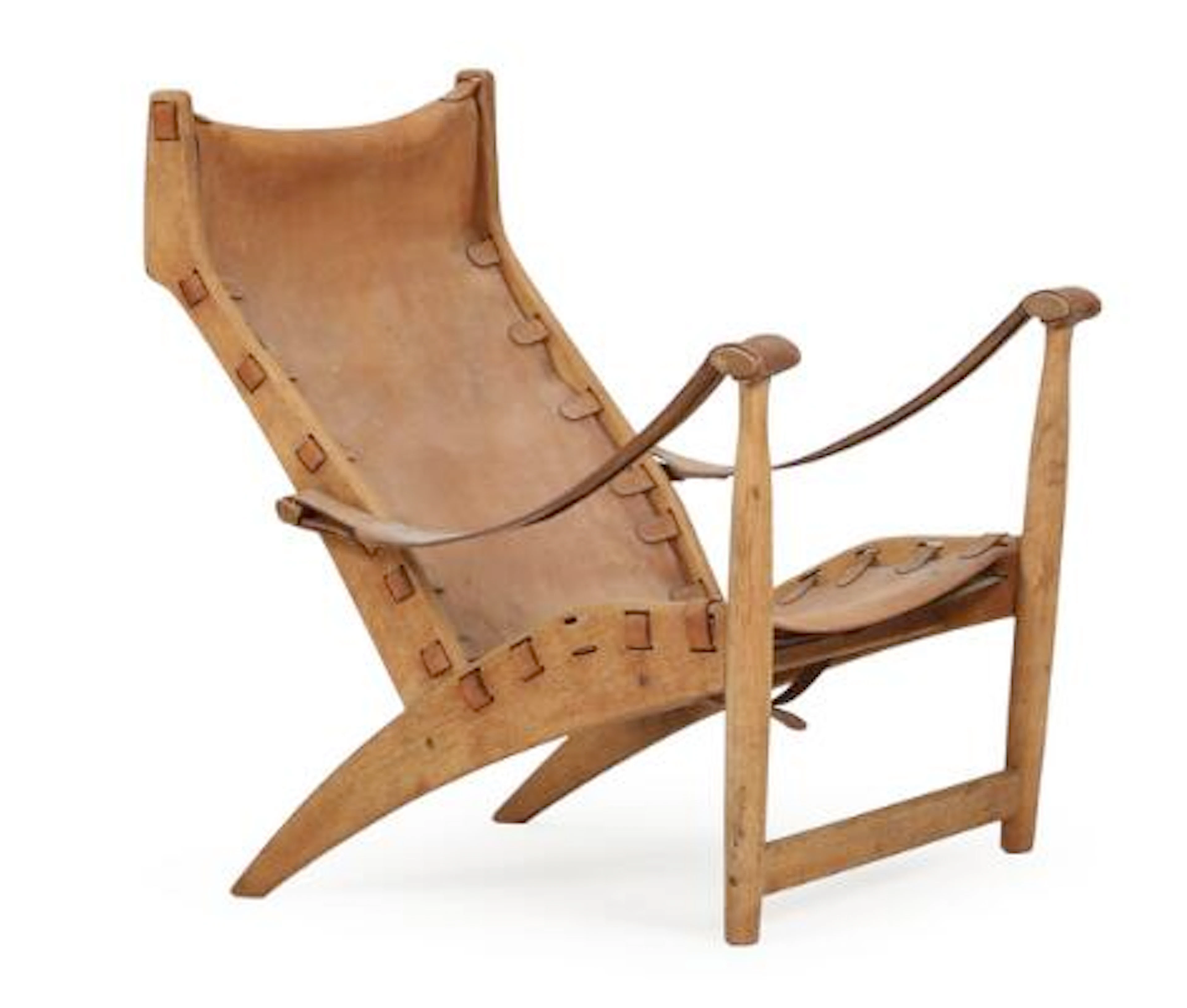 Mogens Voltelen: “Københavnerstolen II”. Patinated oak easy chair