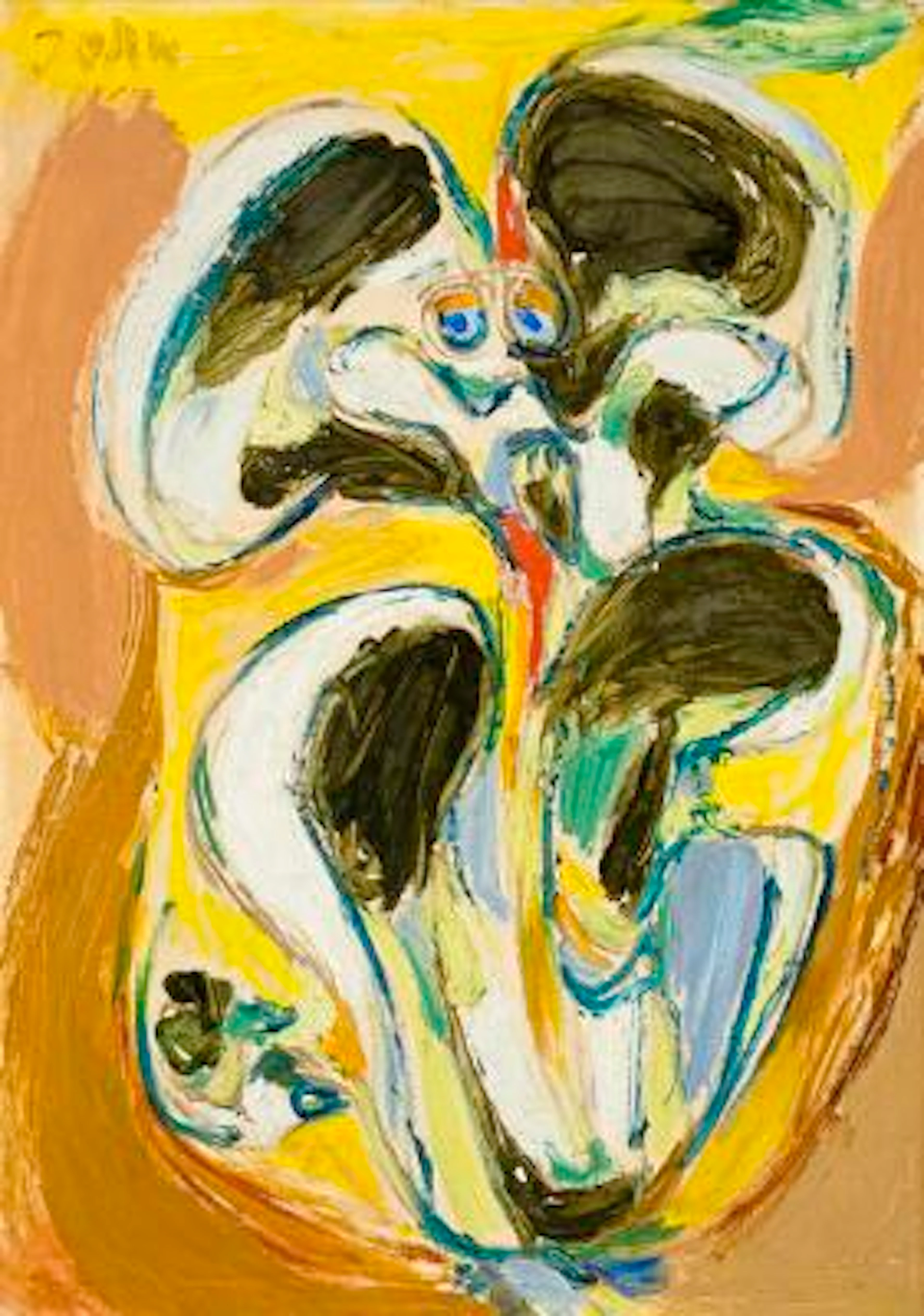 Asger Jorn: "La fleur de Tunisie", 1954. Signed Jorn; signed, titled