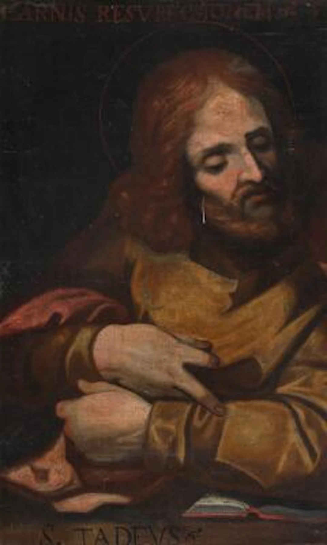Painter unknown, 18th century: Jude the Apostle. Unsigned. Inscribed