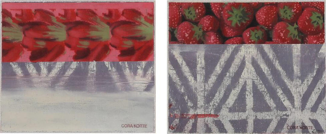 Cora Korte: "Remember your dreams", 2009. Two compositions. Signed
