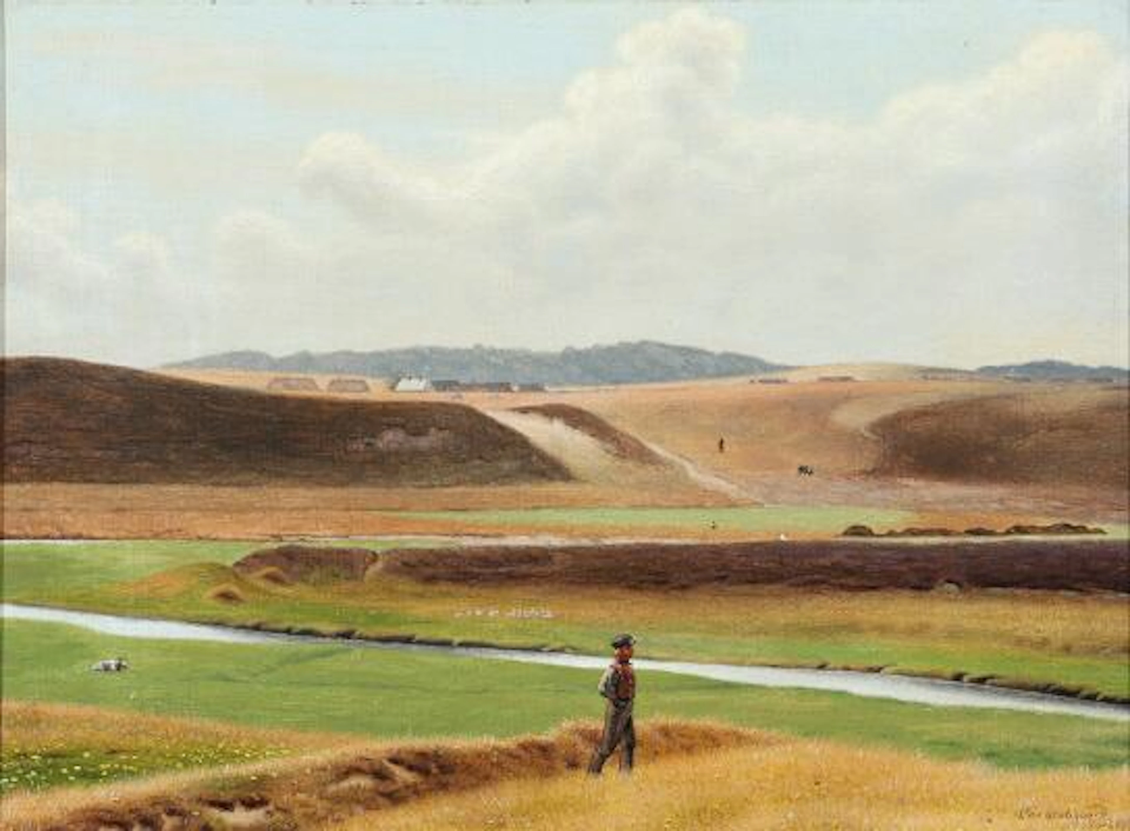Christen Dalsgaard: Landscape near Sorø. Signed Chr. Dalsgaard Sorø