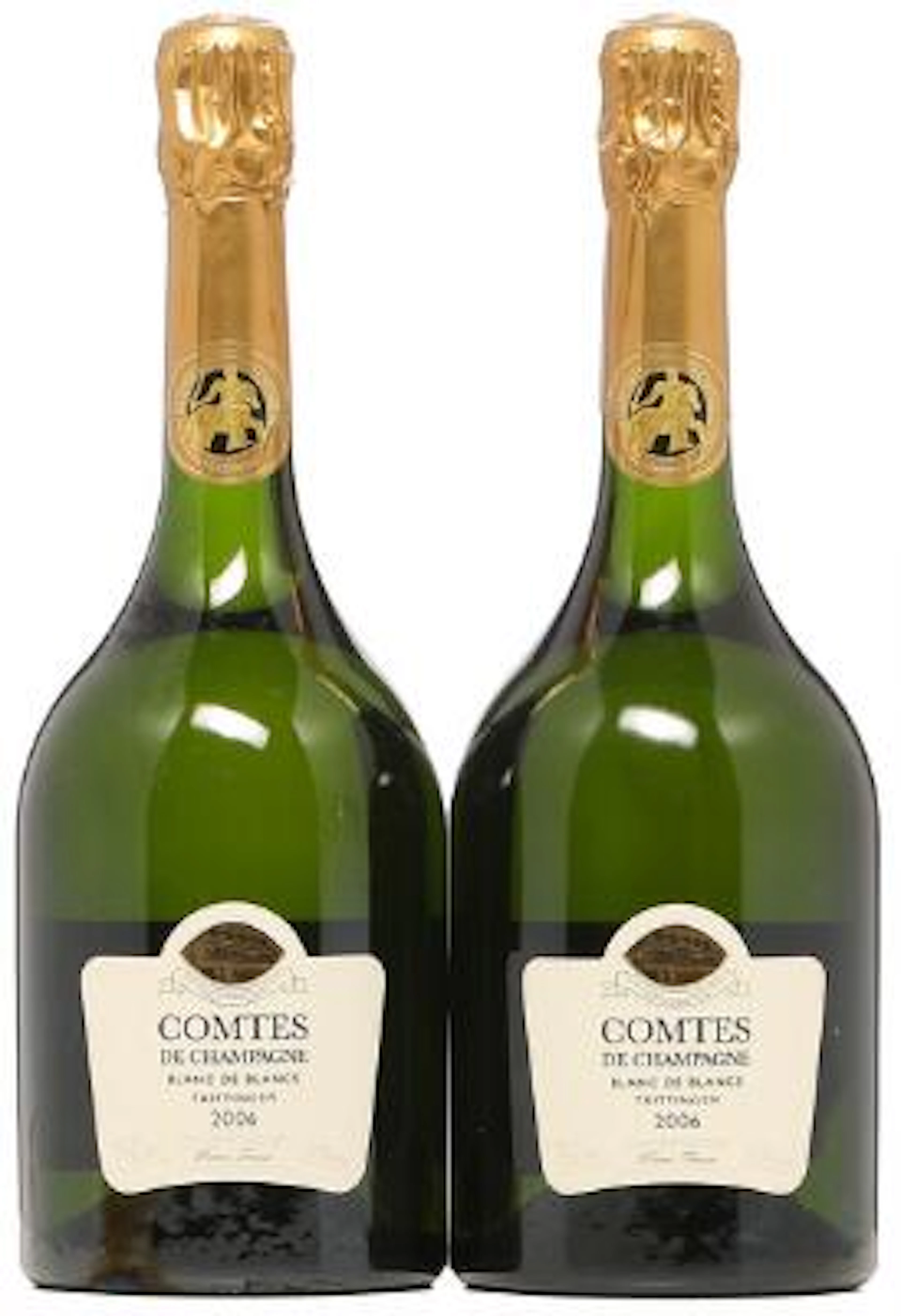 2 bts. Champagne Blanc de Blancs "Comtes de Champagne", Taittinger