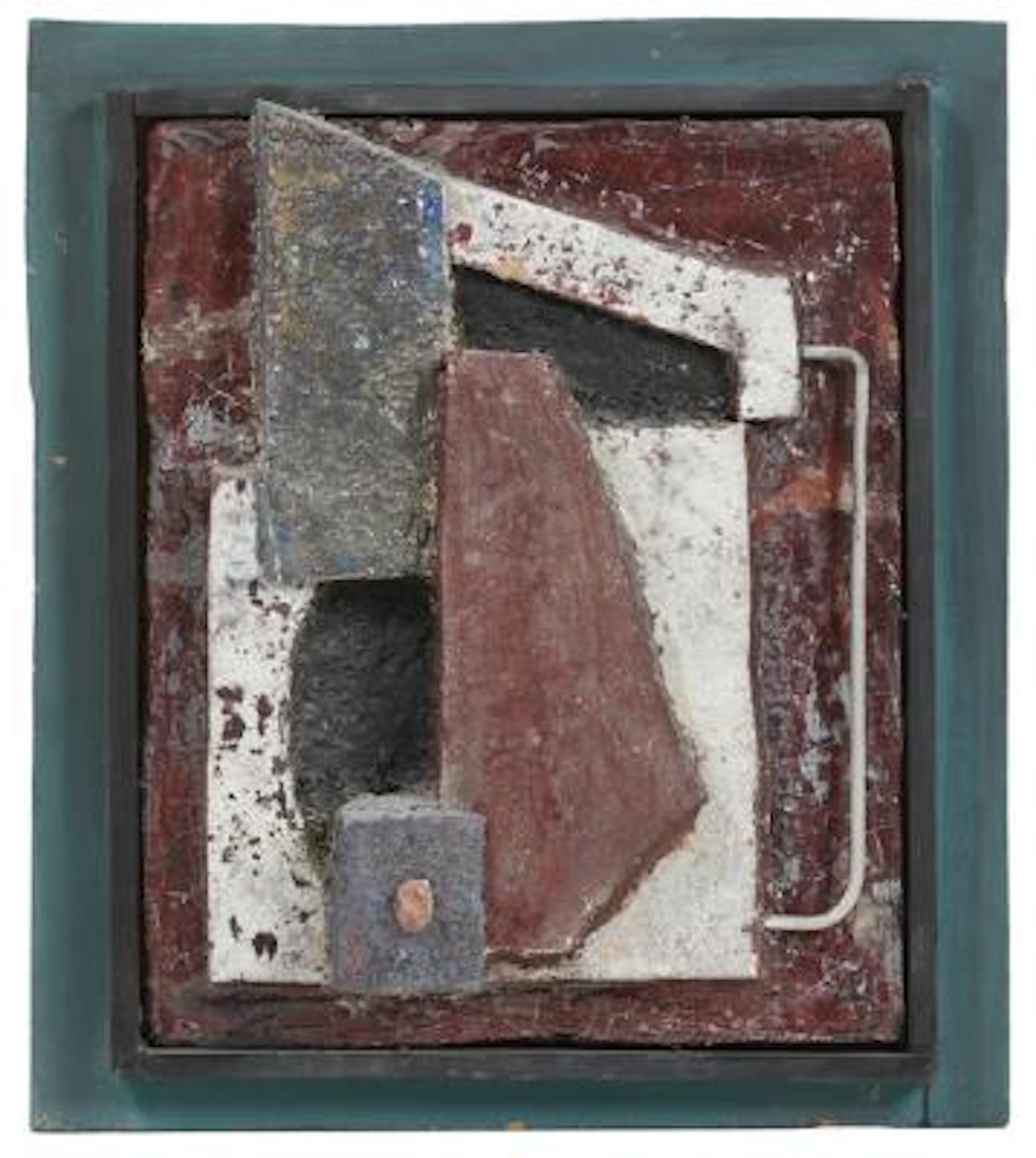 Ane Brügger: Untitled. Signed. Relief of polychrome glazed ceramic
