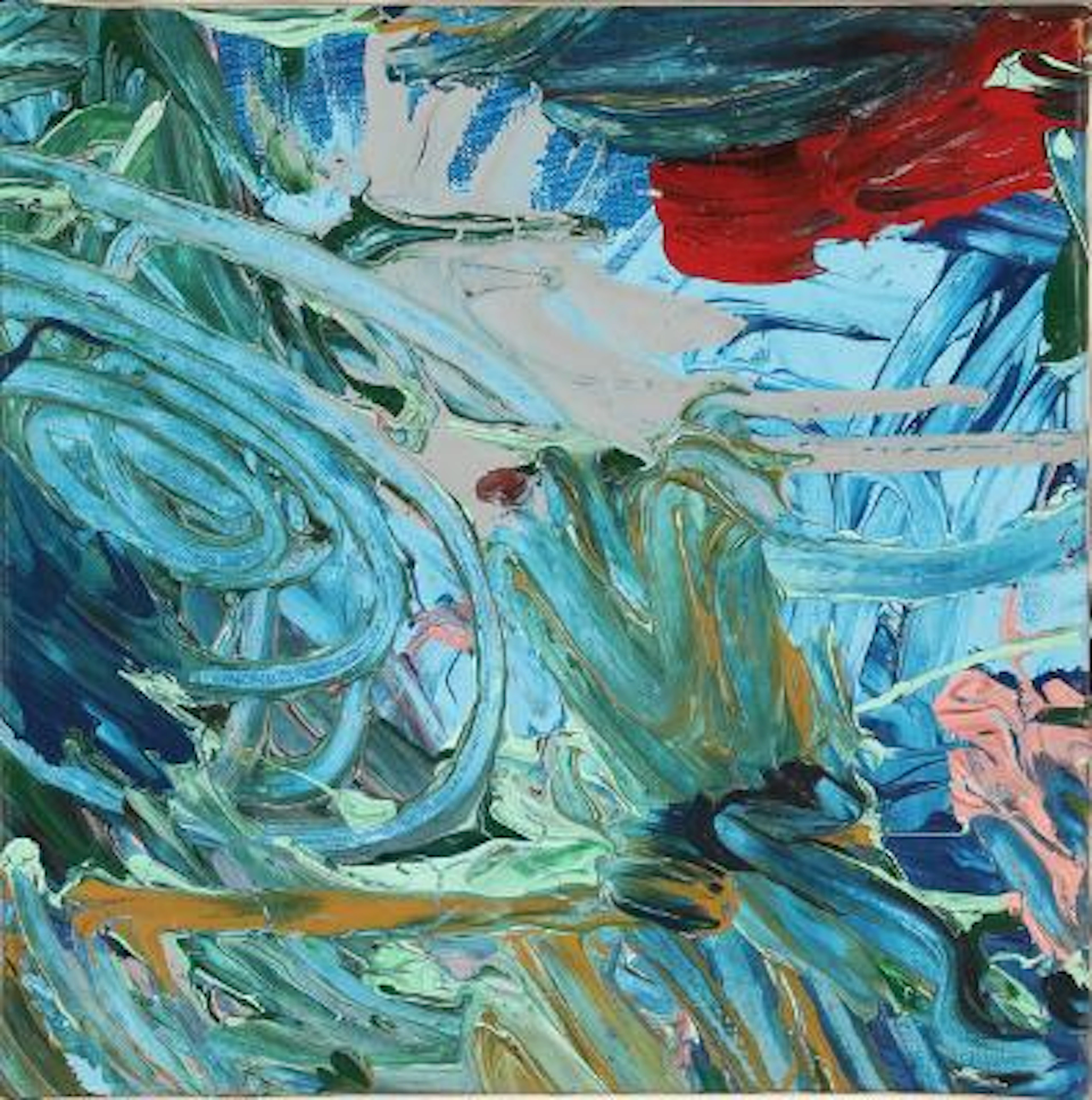 Jens Jørgen Thorsen: "til Max Ernst". Unsigned. Acrylic on canvas.