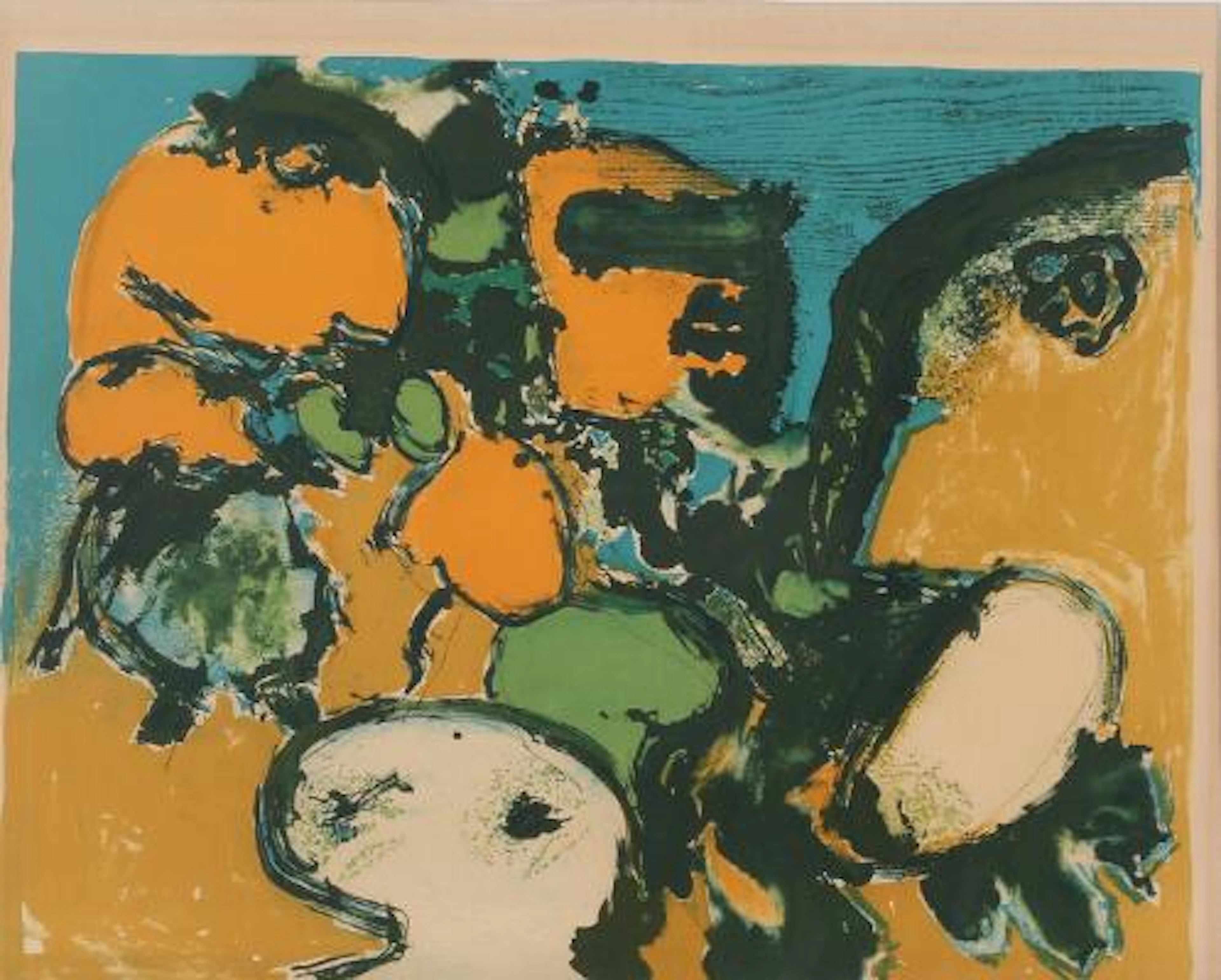 Mogens Balle: "Mellem årstiderne, 4", 1974. Signed Balle, 12/100.