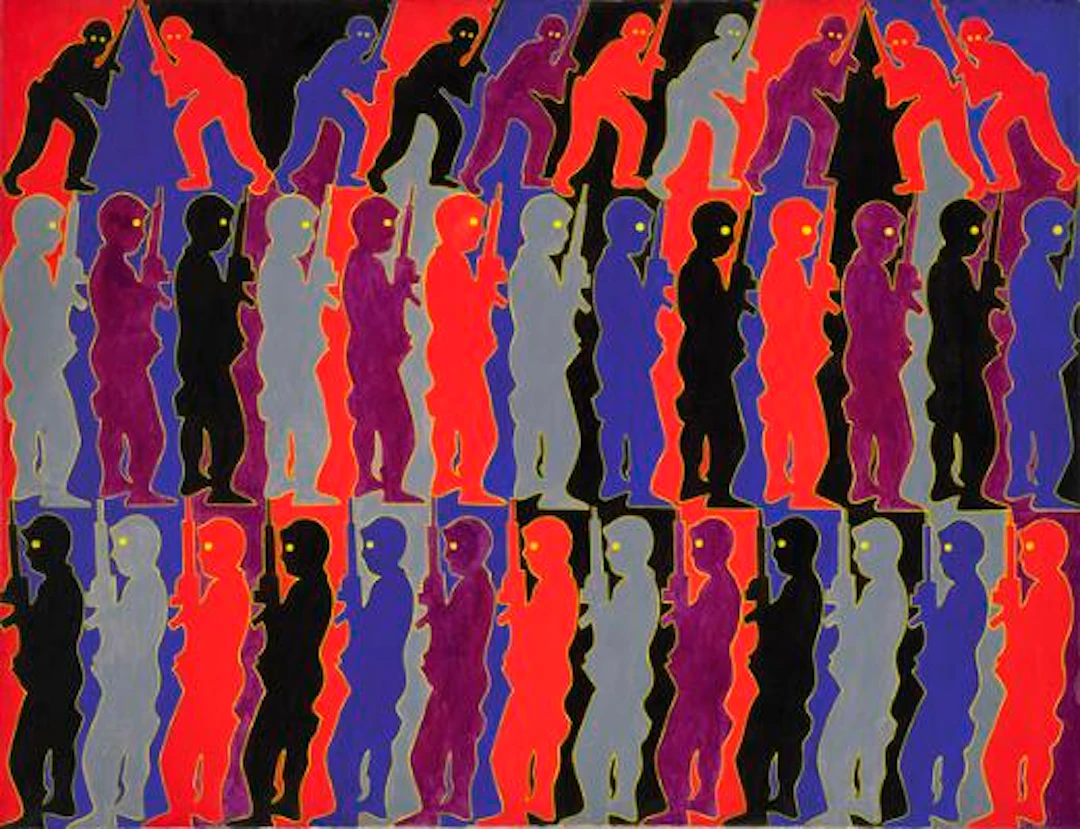 Albert Mertz: "Camouflage I", Paris 1965. Signed, titled and dated