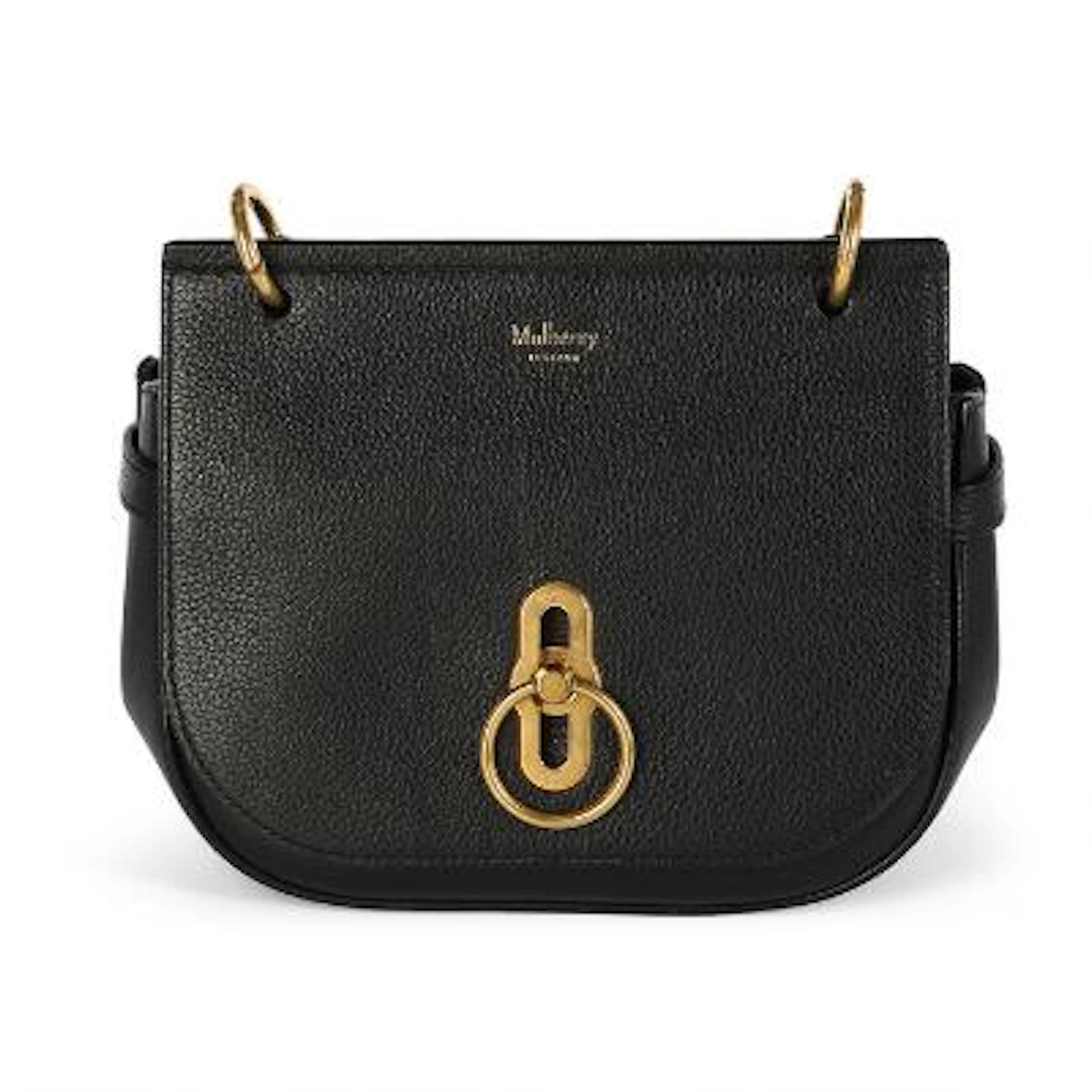 Mulberry: An "Amberley" bag in black leather with adjustable shoulder
