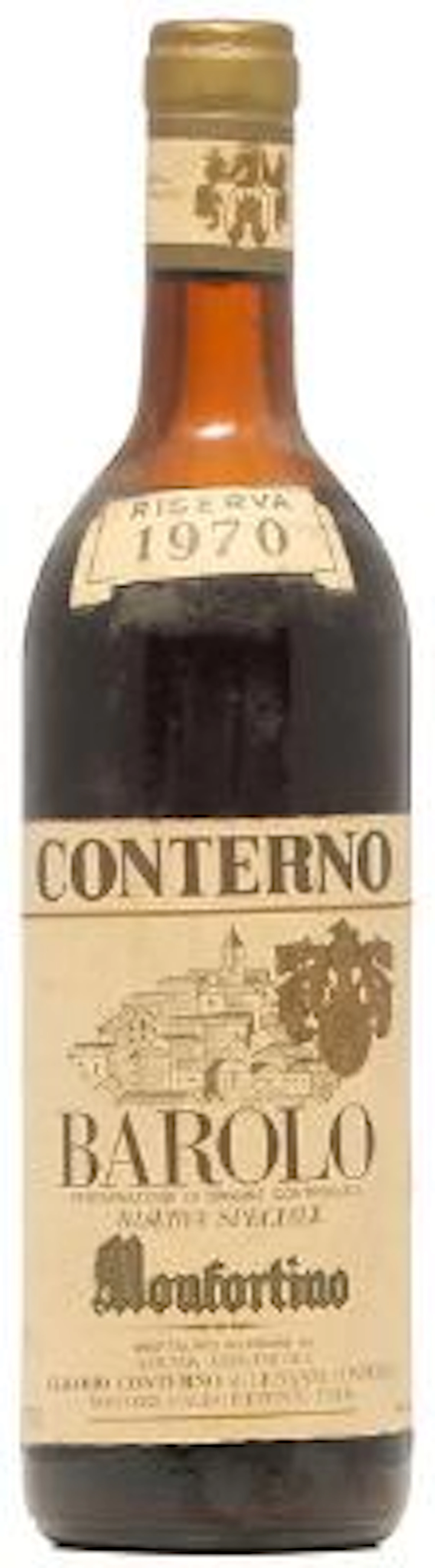 1 bt. Barolo Riserva "Monfortino", Giacomo Conterno 1970 B/C (us).