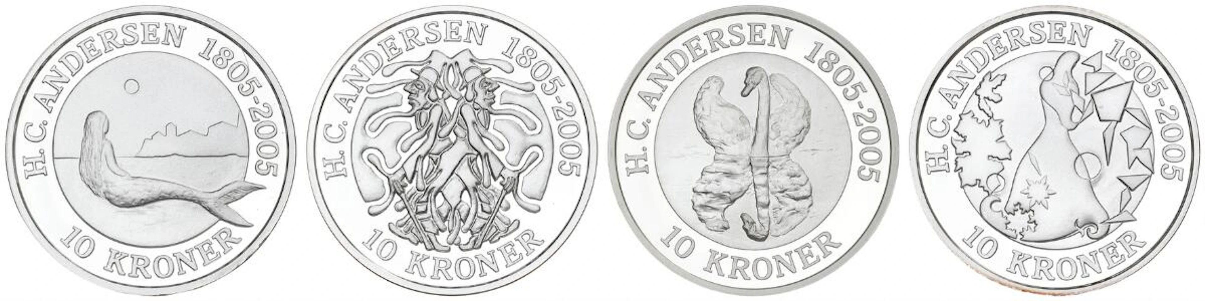 Fairy tale coins, 10 kr 2005, 2005, 2006, 2006, Sieg 2, 5, 8 and 11