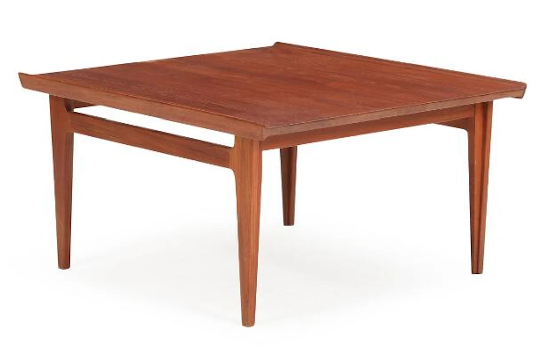 Finn Juhl: Solid teak coffee table. 1960s. H. 45 cm. L. 84 cm. W.
