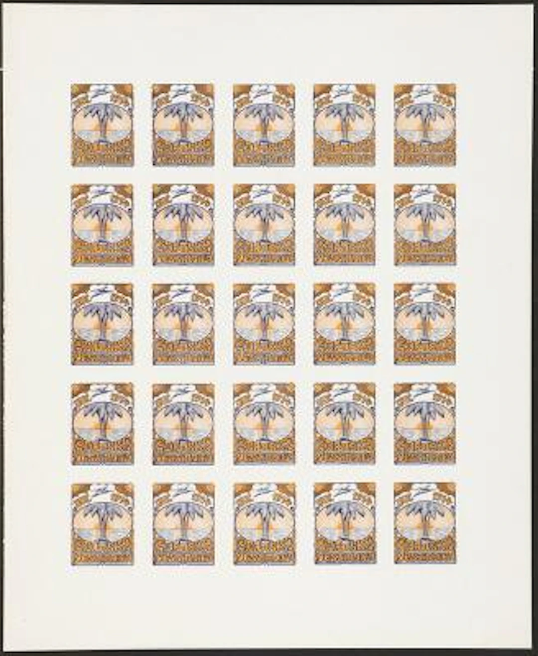 1914. PROOF in an imperforated whole sheet. Very few known – Bruun