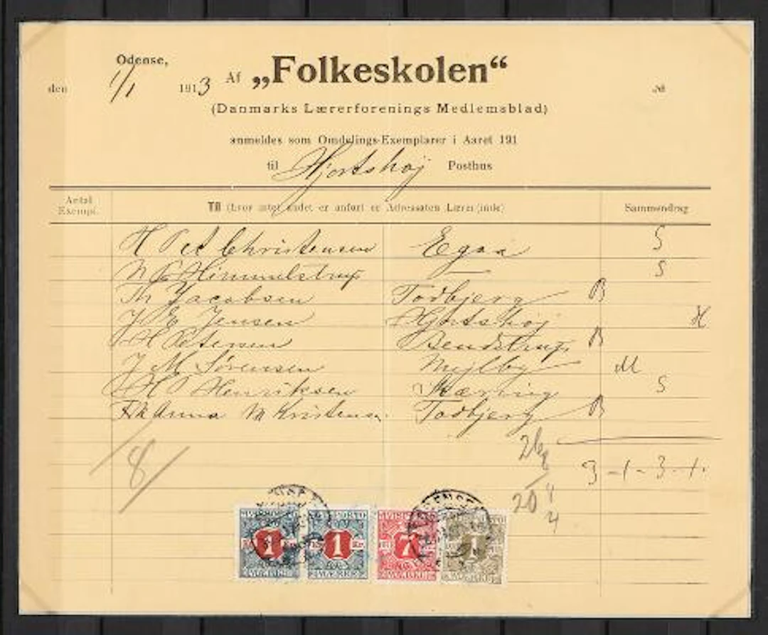 Newspaper. 1907. 1 Øre, olive, 7 Øre, red and pair 1 Kr. blue green/red