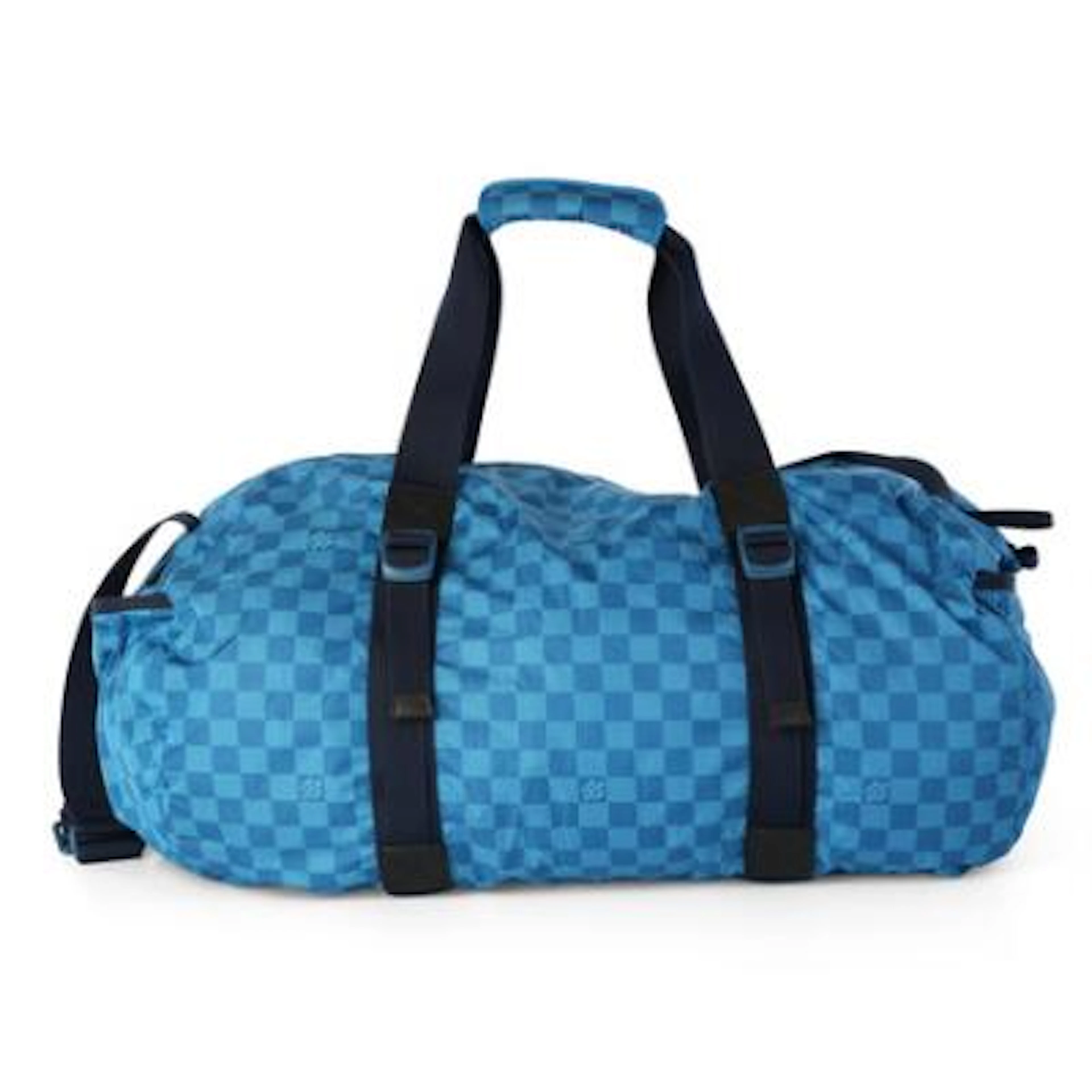 Louis Vuitton: An "Aventure Practical Duffle" travel bag of blue Damier