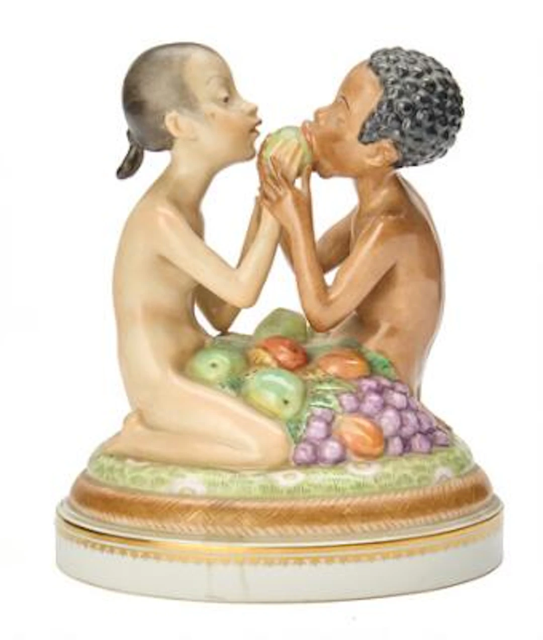 Hans Henrik Hansen: "Adam and Eve". Porcelain figure group. Juliane