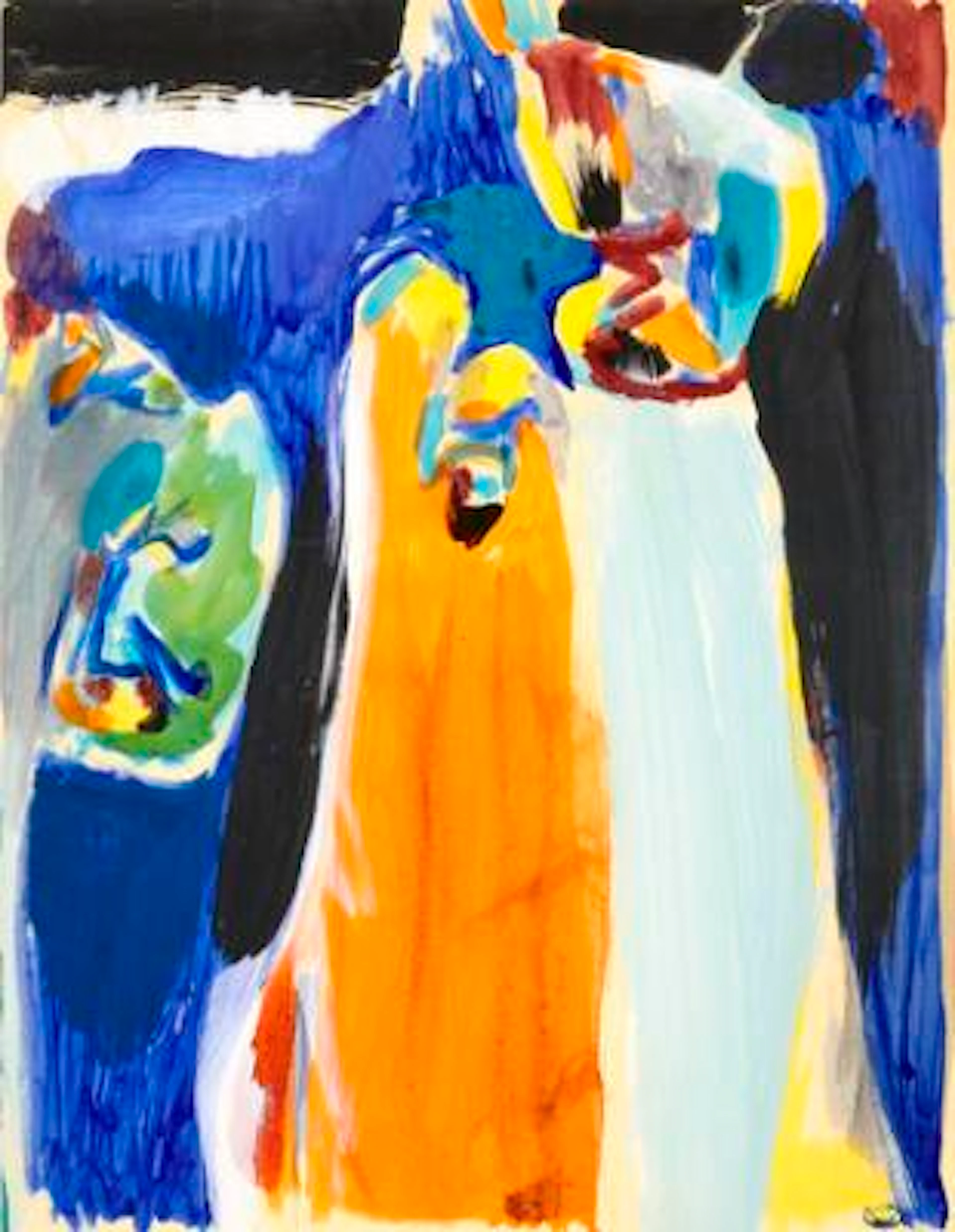 Asger Jorn: Untitled, c. 1970-3. Estate stamp in the paper "Asger