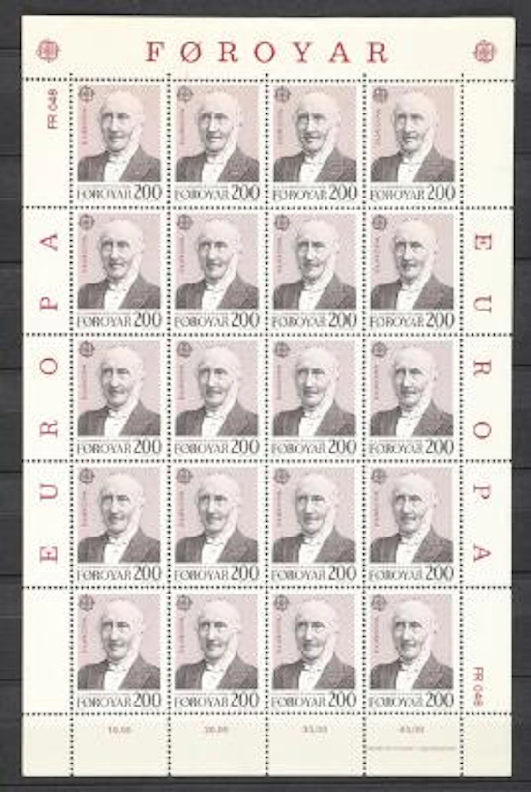 Faroe Islands. 1980. Europa CEPT. 200 Oyru, red. 1st printing. The