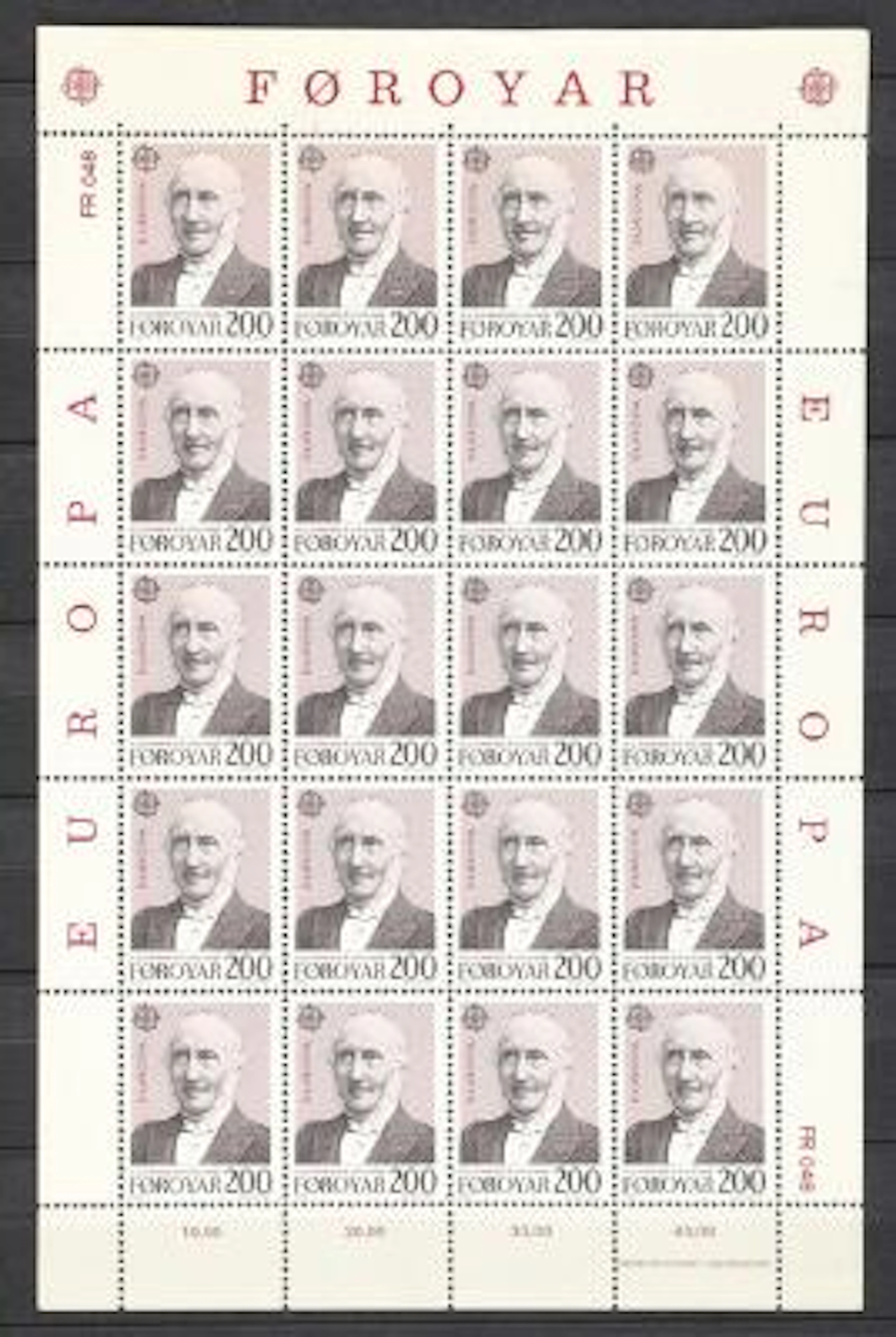 Faroe Islands. 1980. Europa CEPT. 200 Oyru, red. 1st printing. The
