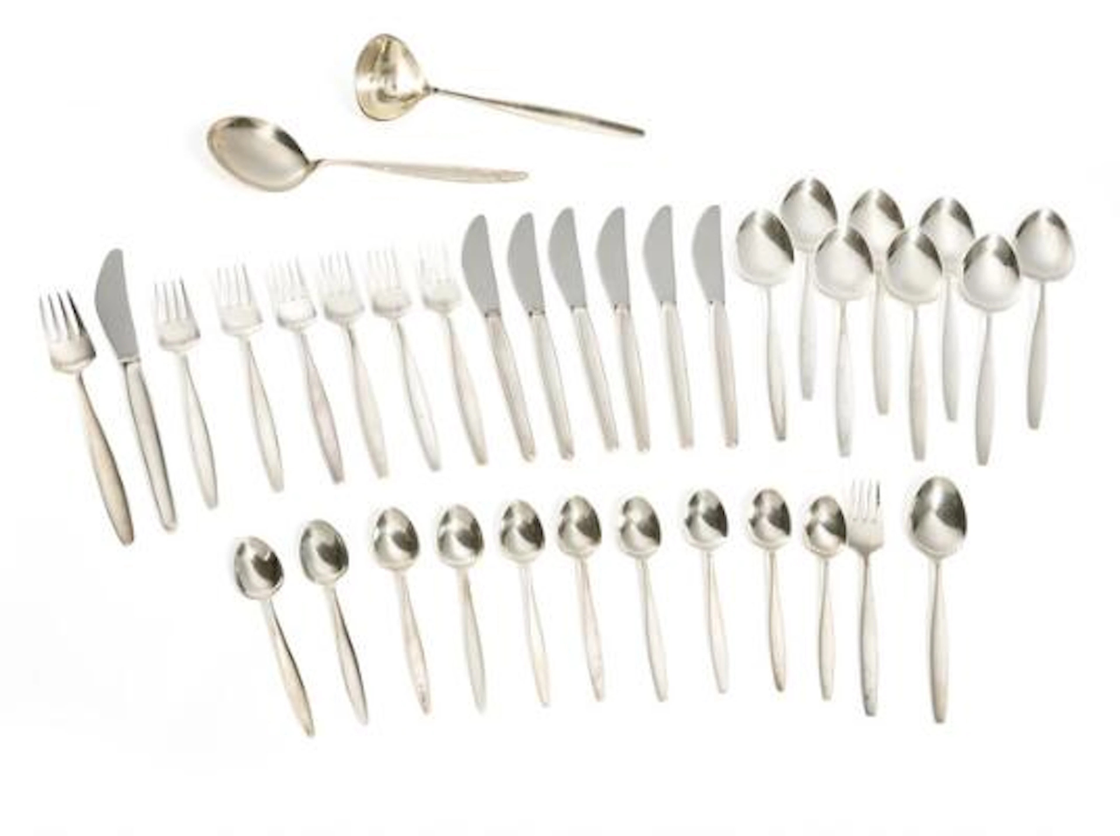 Tias Eckhoff: "Cypress". Sterling silver cutlery. Georg Jensen after