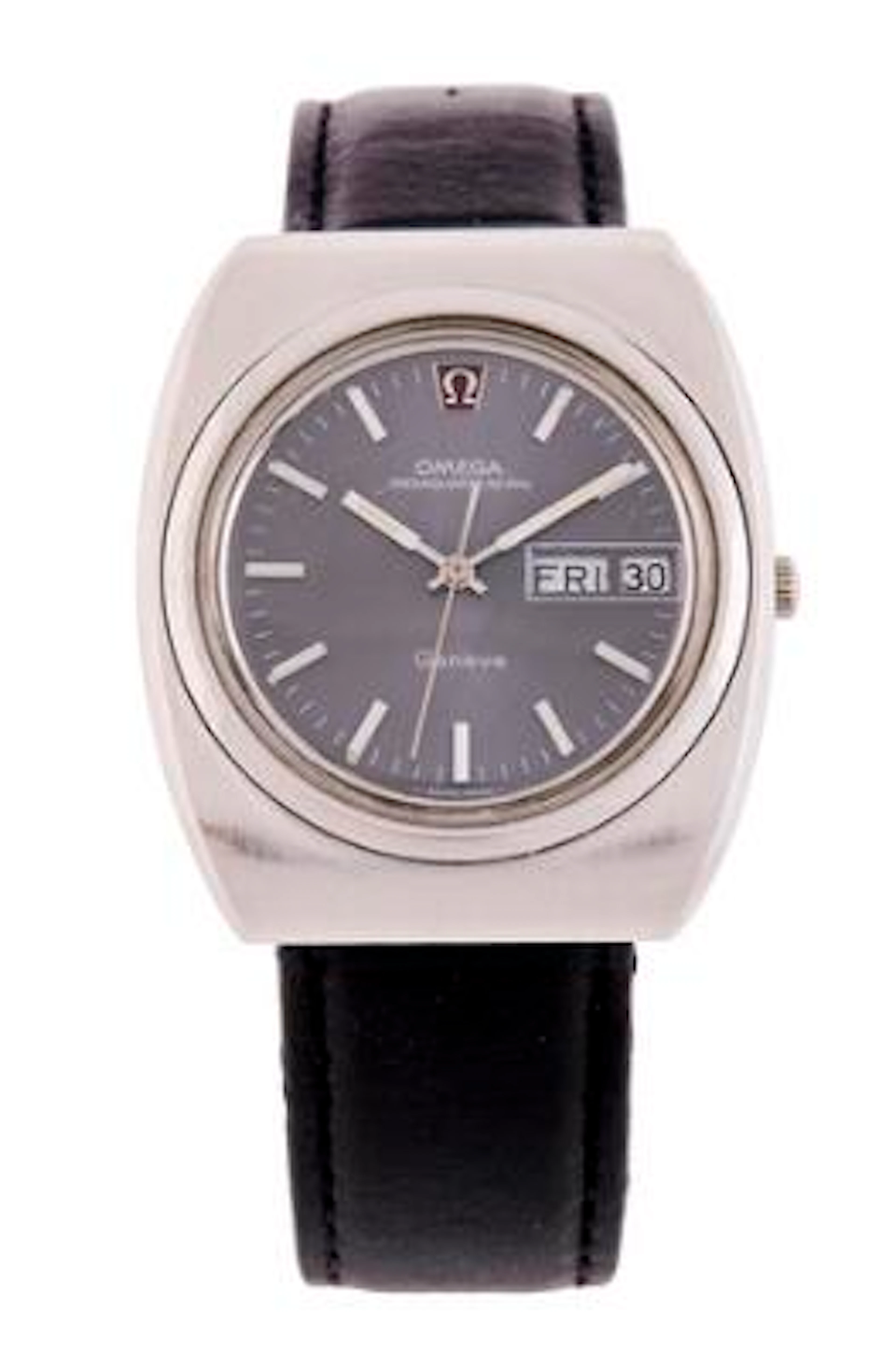 Omega: Genève of steel, ref. 196.0030. Megaquartz 32KHz movement with
