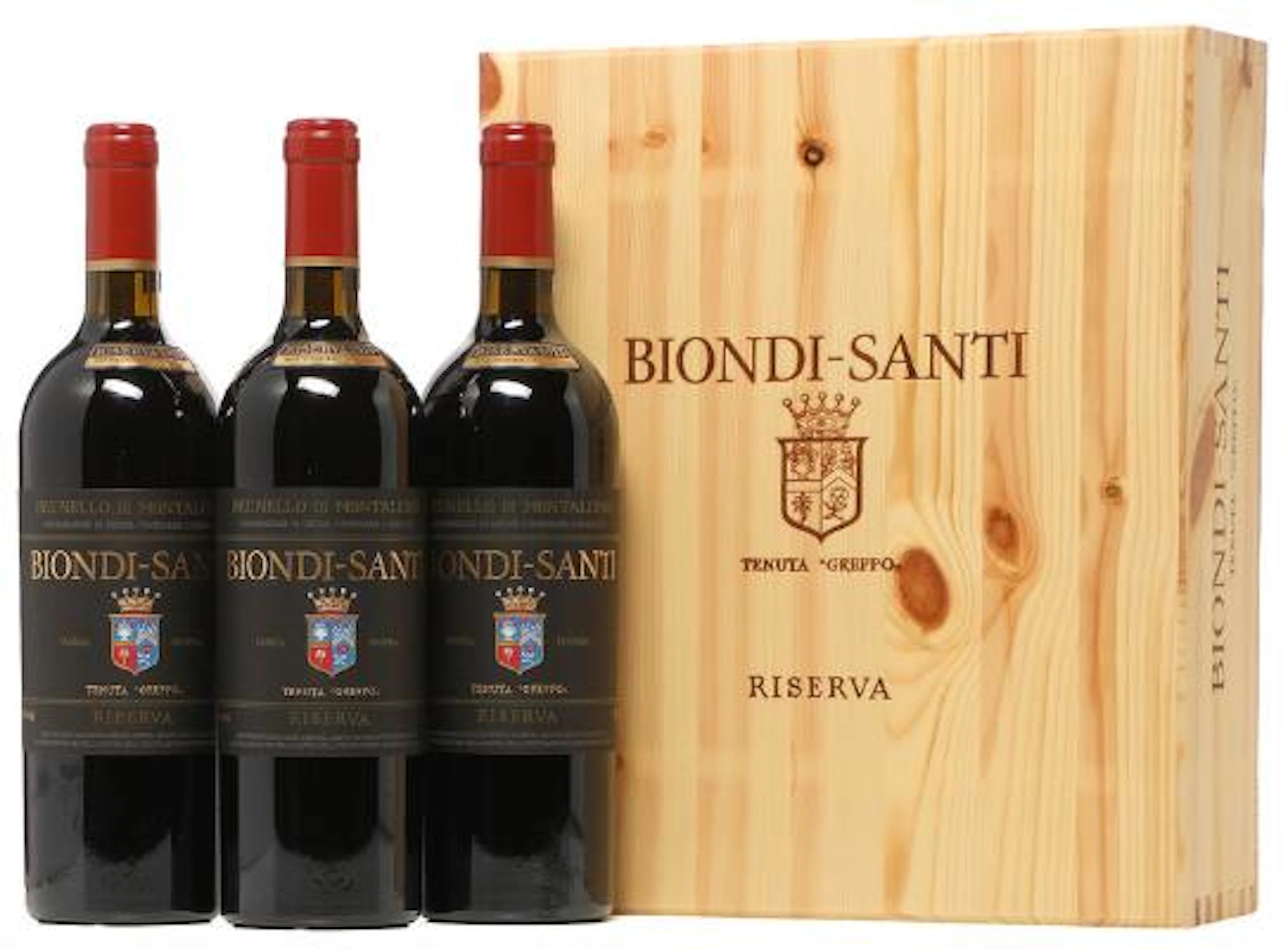 3 bts. Brunello di Montalcino, "Tenuta Greppo" Riserva, Biondi-Santi