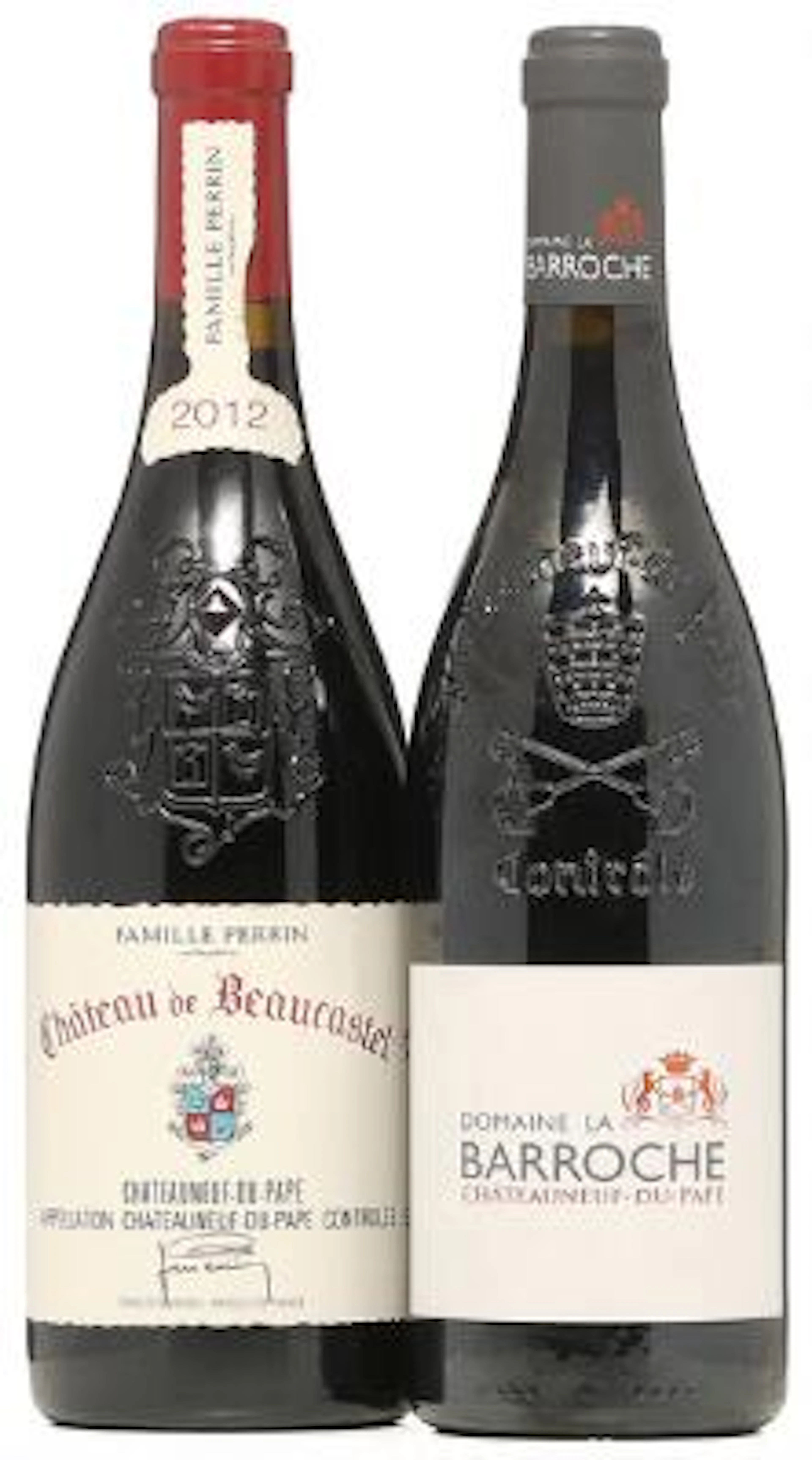 1 bt. Chateauneuf-du-Pape, Chateau de Beaucastel 2012 A (hf/in). etc.