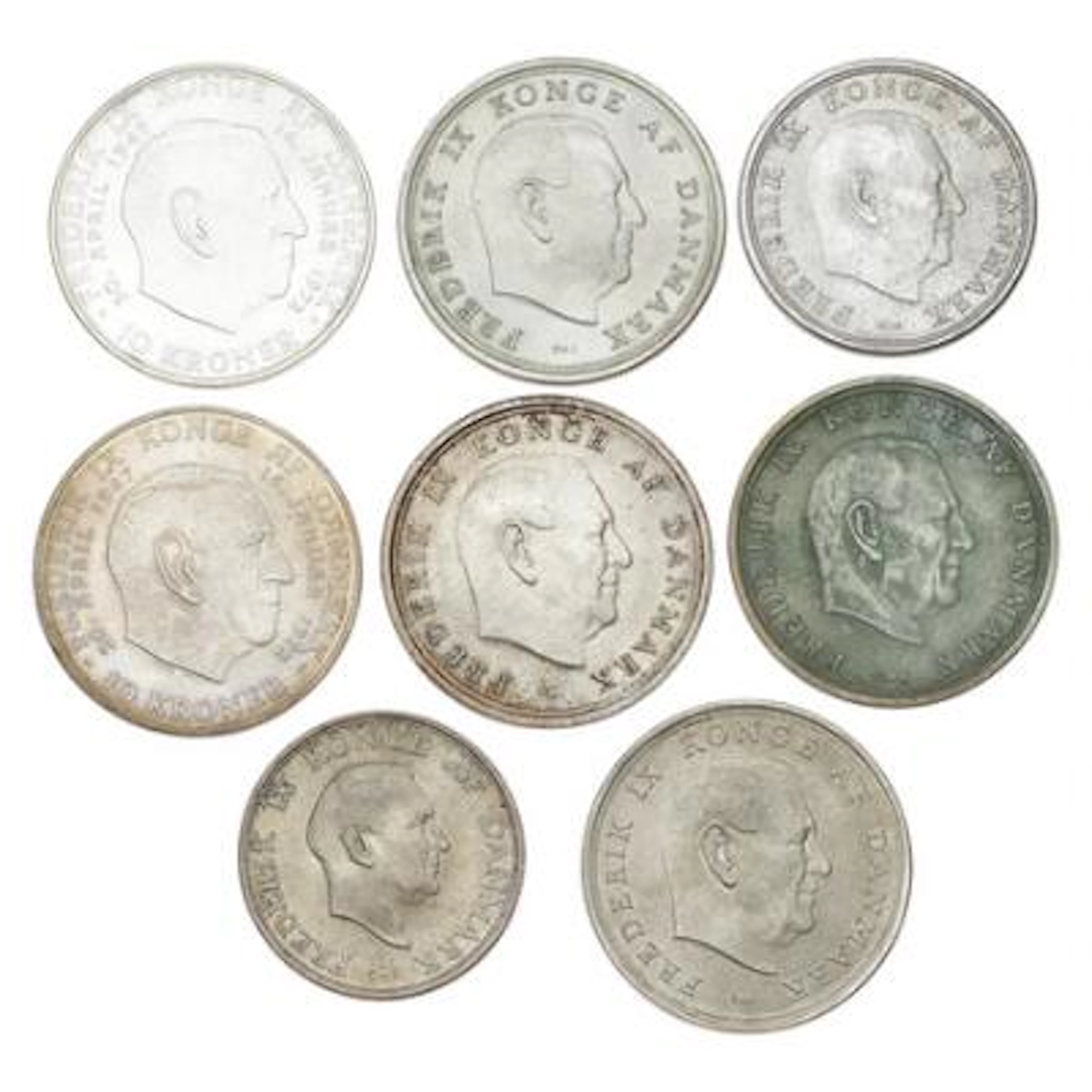 Collection of Danish and foreign coins and banknotes, in total 30