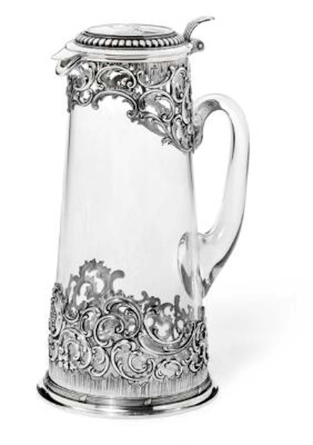 Julius Rappoport for Fabergé: Russian Rococo revival glass and silver